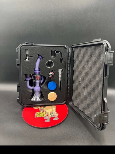 Preview pic of Crave Glass Hard Plastic Padded Case Recycler Set