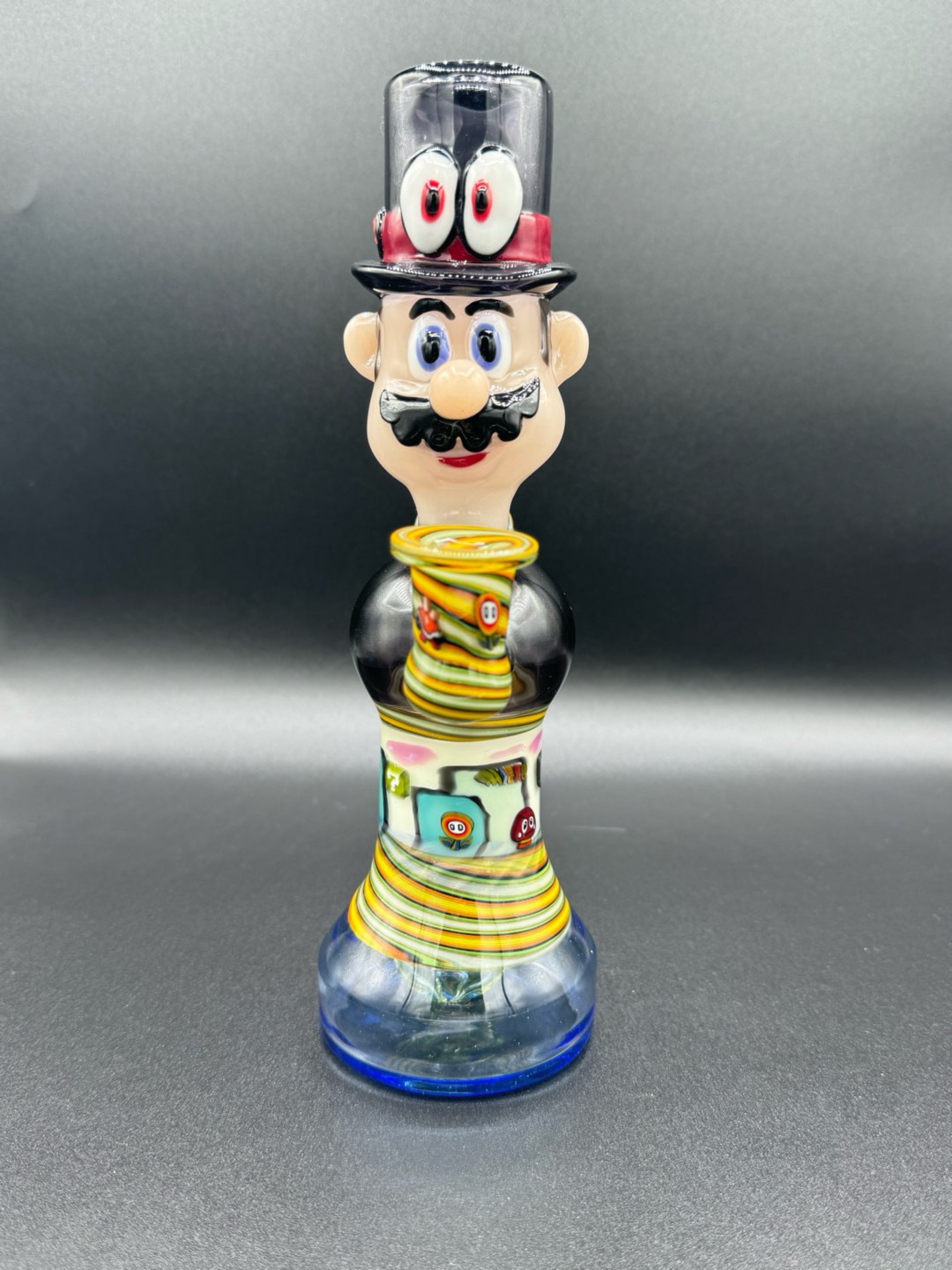 Preview pic of 2023 Micros Workshop X Rocko Glass Mario Head Full Scene Tube