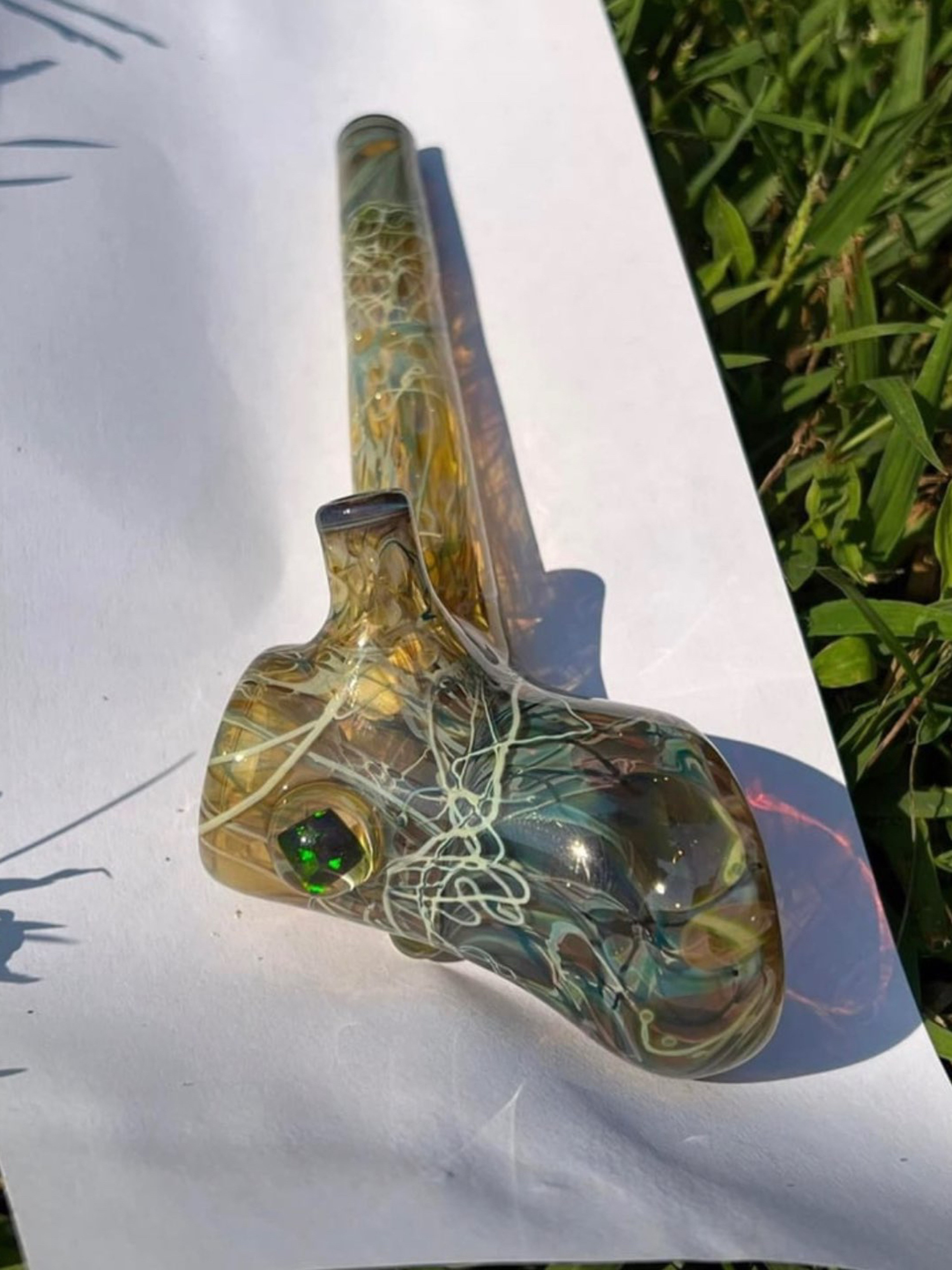 Preview pic of ultra rare eli munster aka sips hammer pipe - flawless with gong style tab opal