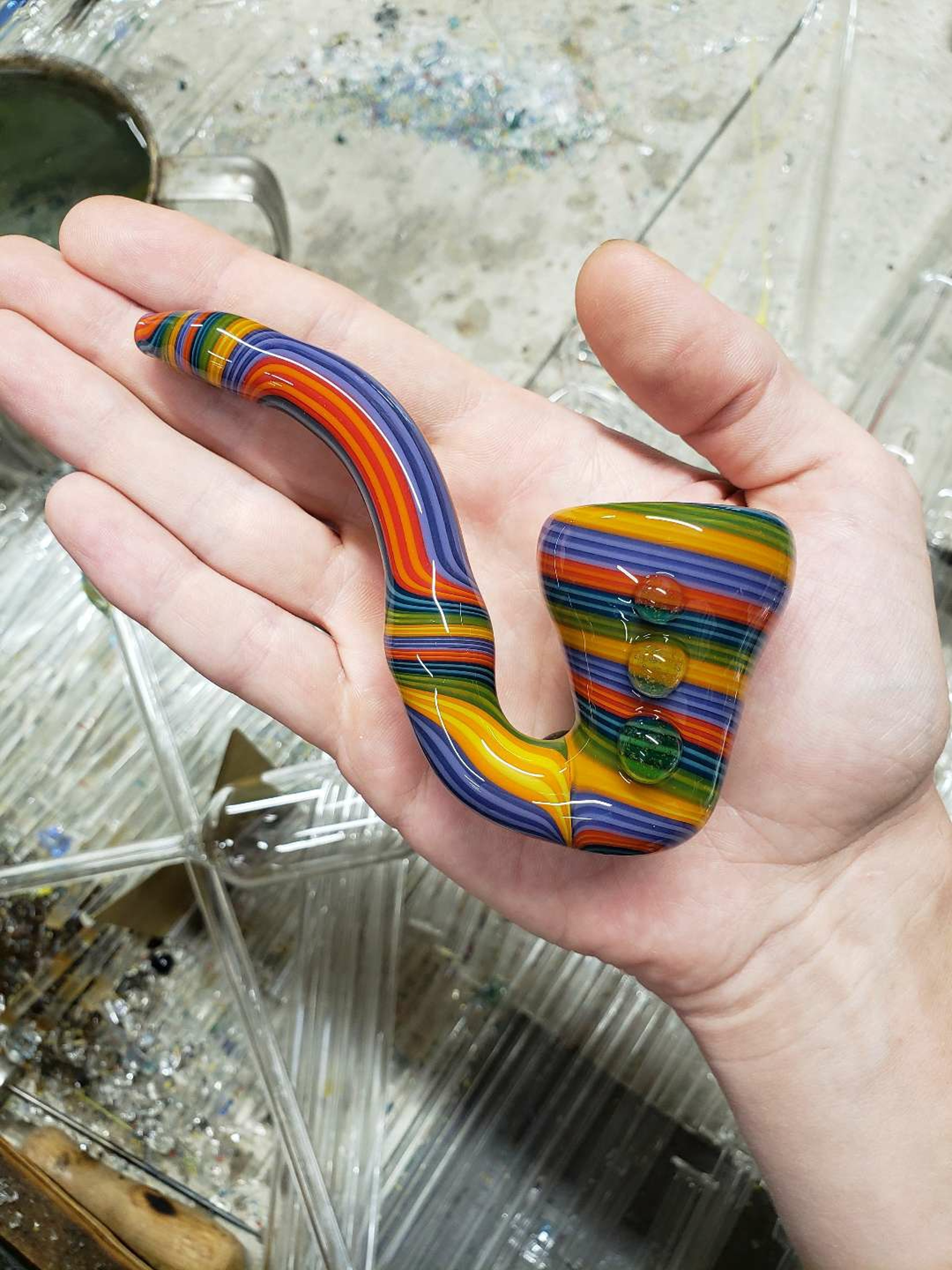 Preview pic of Colorful line work sherlock pipe