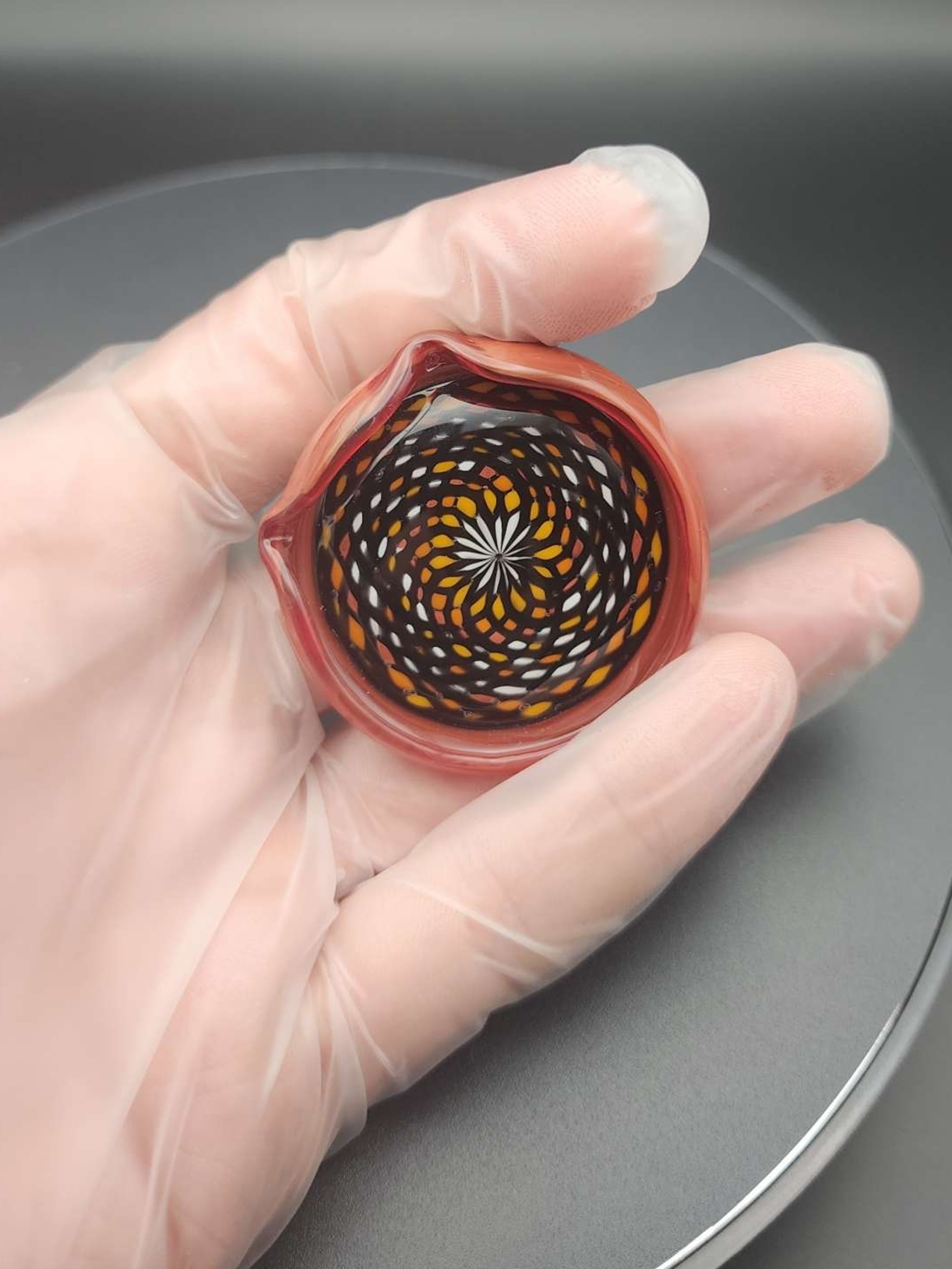 Preview pic of Zack Strasburg 1.5-inch Diameter Glass Retti Dish