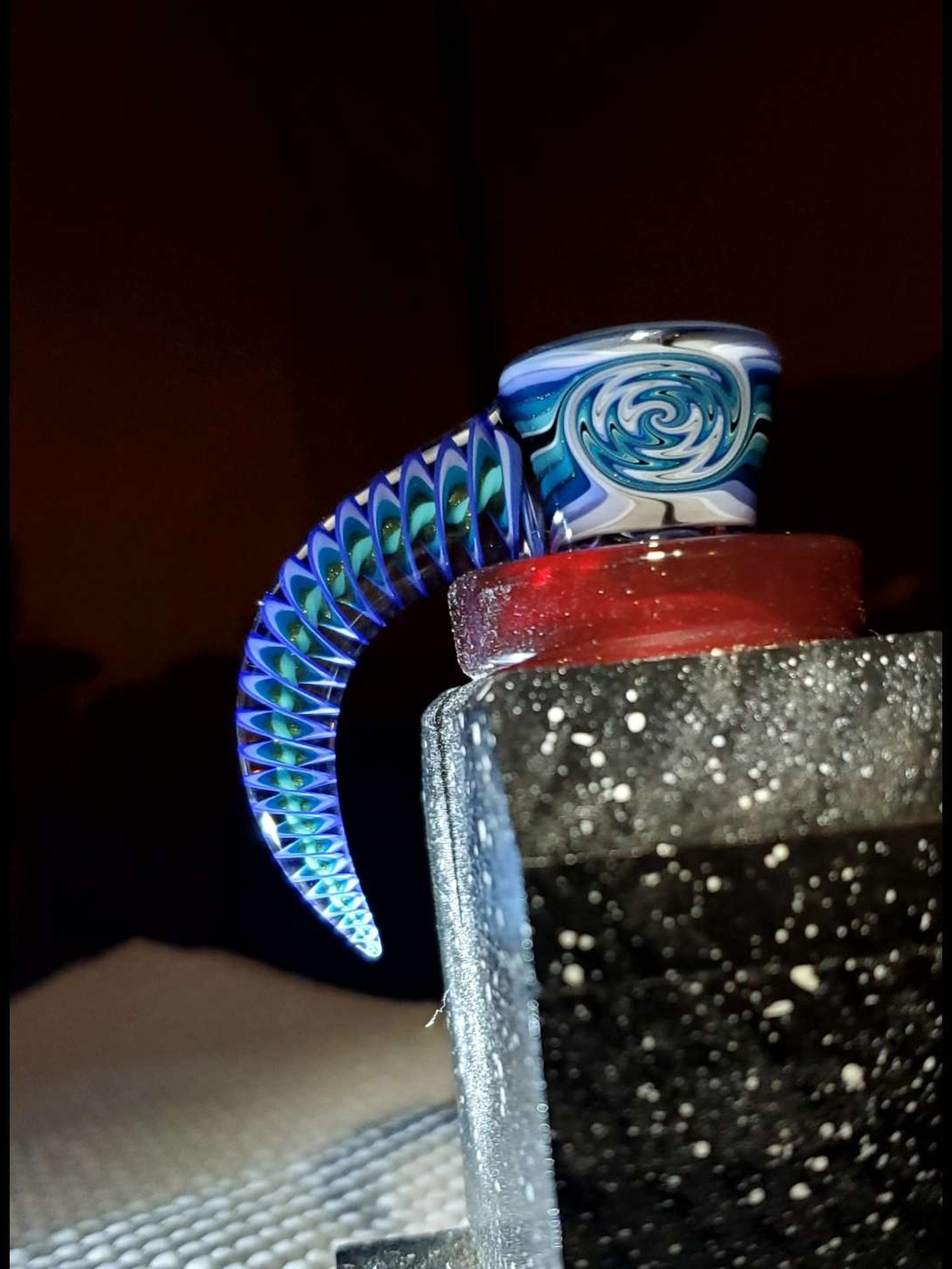 Preview pic of *MOTIVATED SELLER* 1 of 1 Shamby 7 Color linework. Spiraled horn w/ Cane