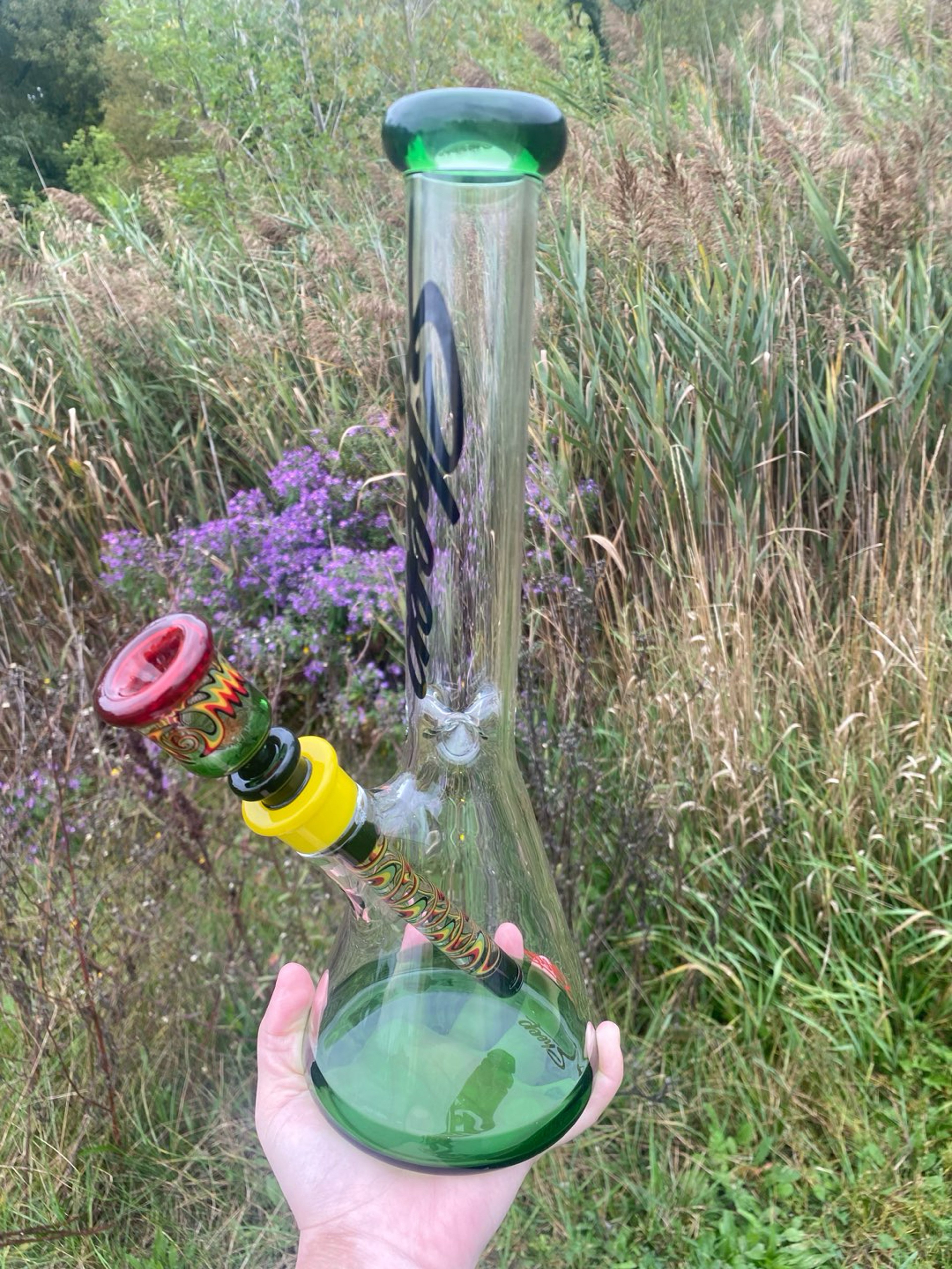 Preview pic of Sheep Glass - Rasta Beaker Bong