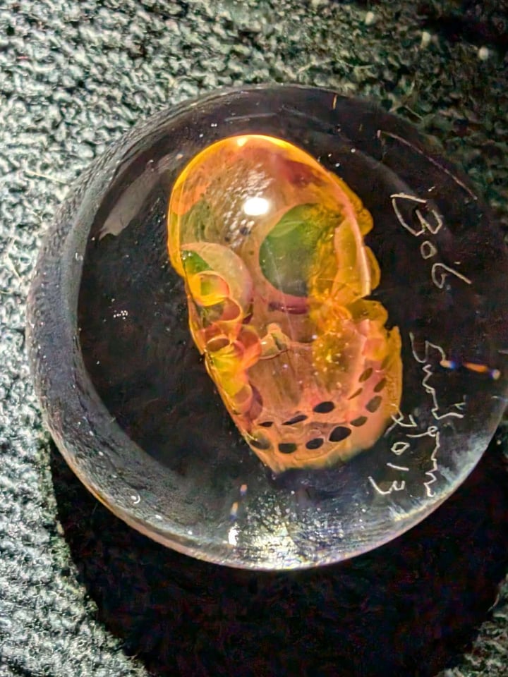 Bob Snodgrass skull marble | Shop Bob Snodgrass on GlassPass