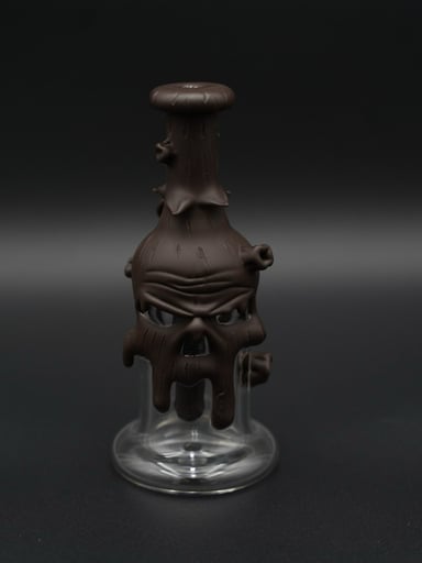 Preview pic of Grime Glass Sandblased Candle Skull