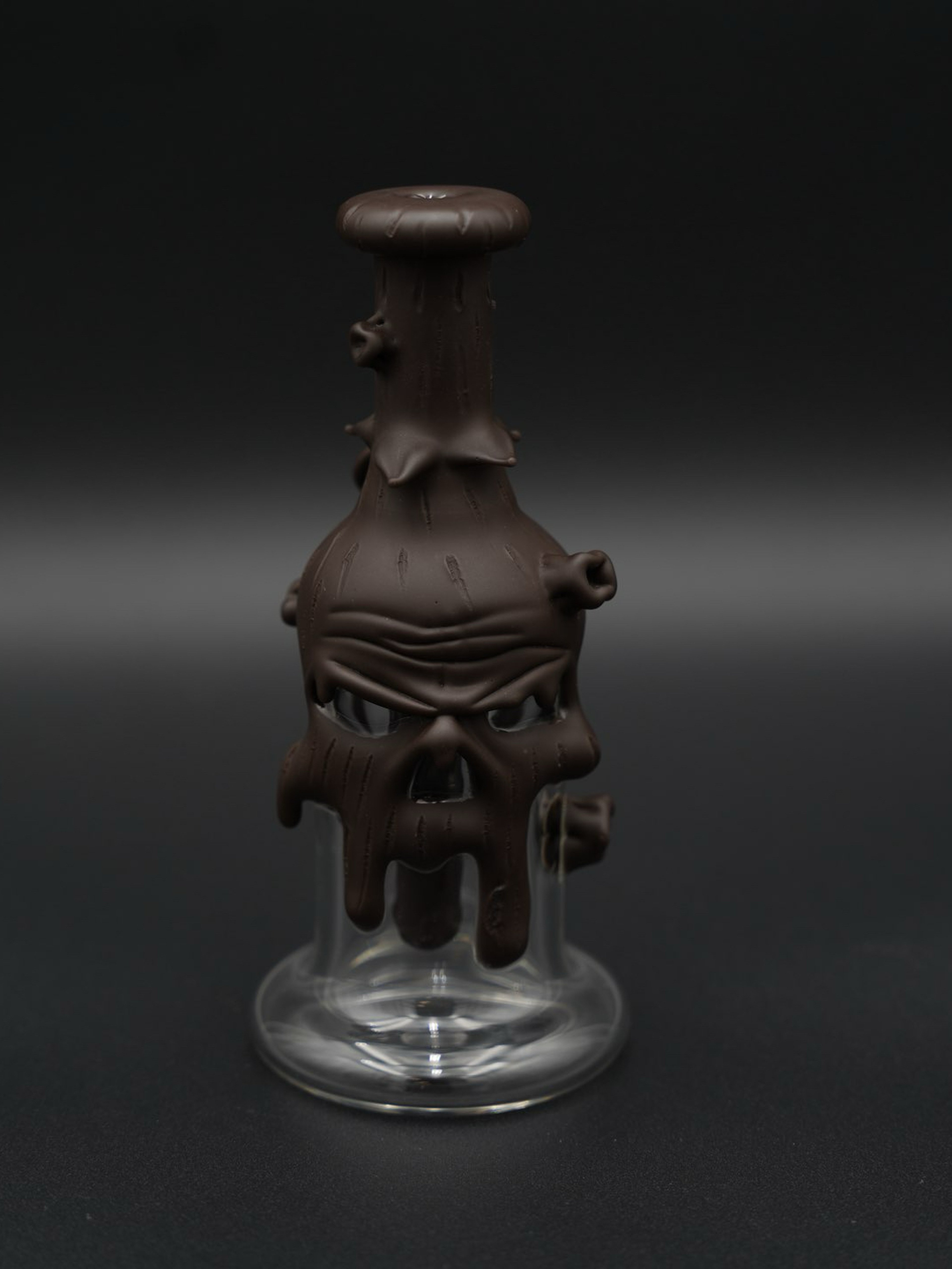 Preview pic of Grime Glass Sandblased Candle Skull