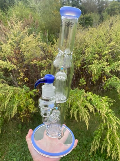 Preview pic of Sheep Glass Dual Fixed 8 Arm Straight Tube Bong
