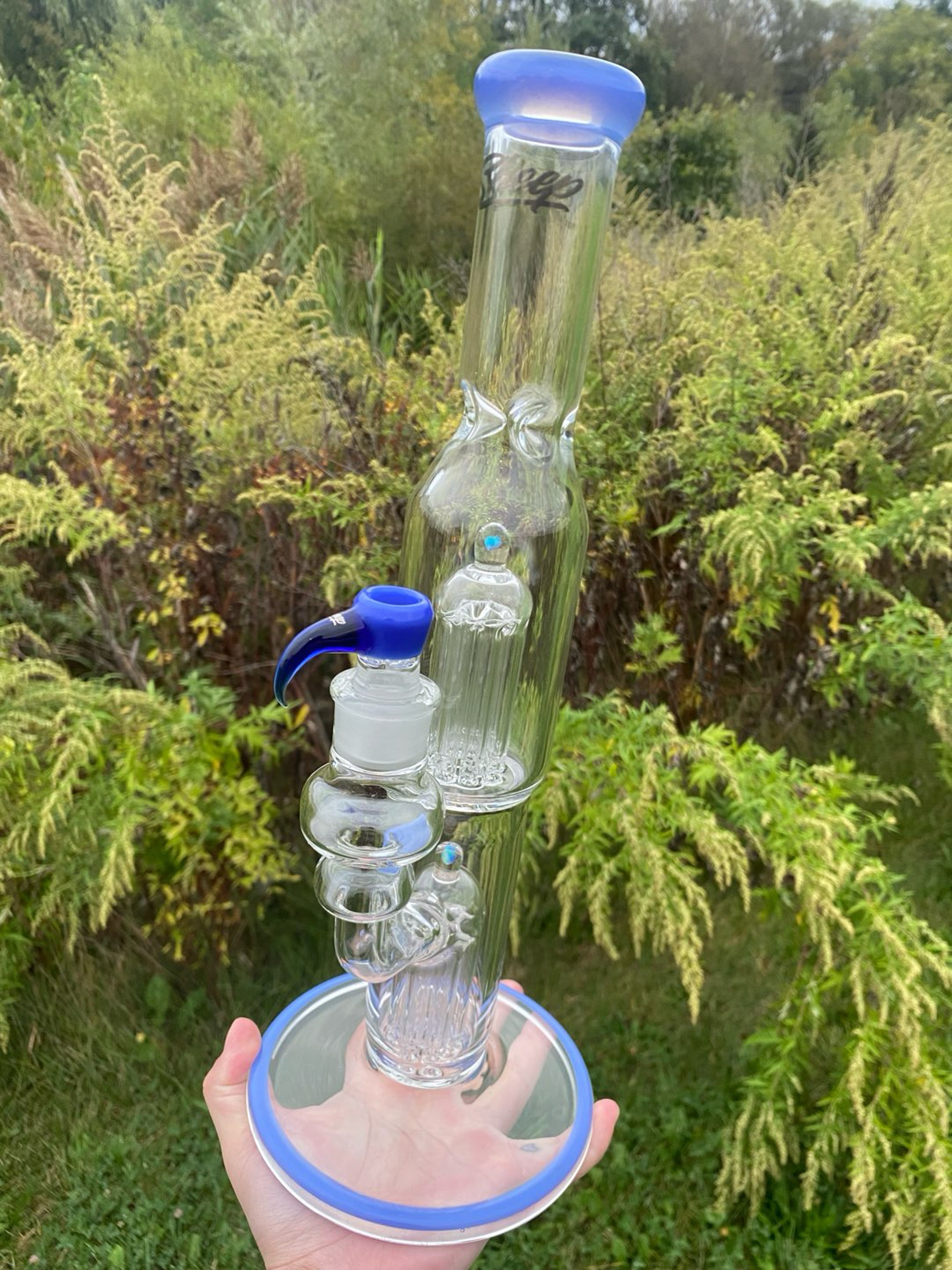Sheep Glass Dual Fixed 8 Arm Straight Tube Bong image 0