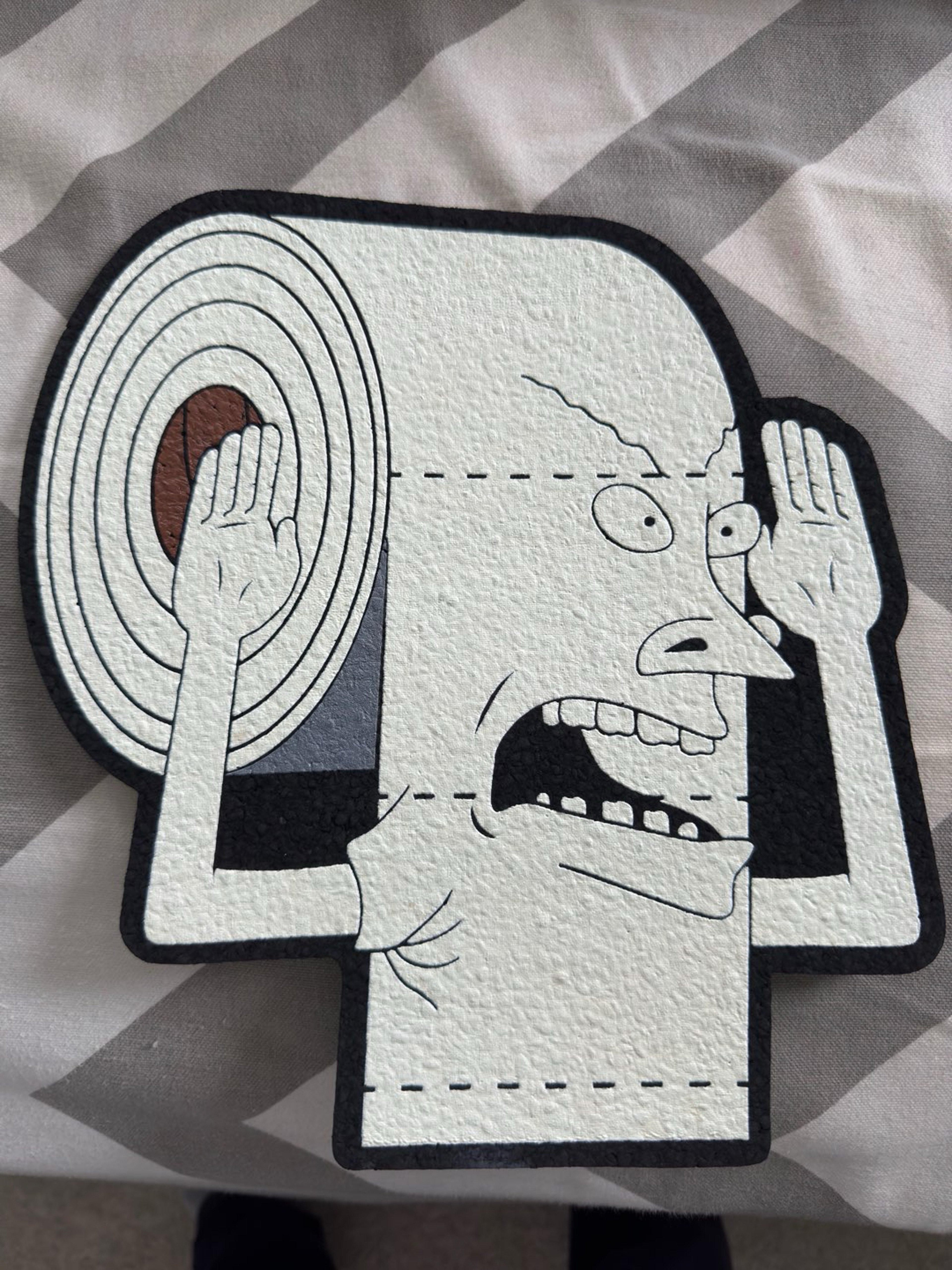 Preview pic of Mood mat Steez.mcgee T-P butthead sold out  UV glow in dark 12”/10”