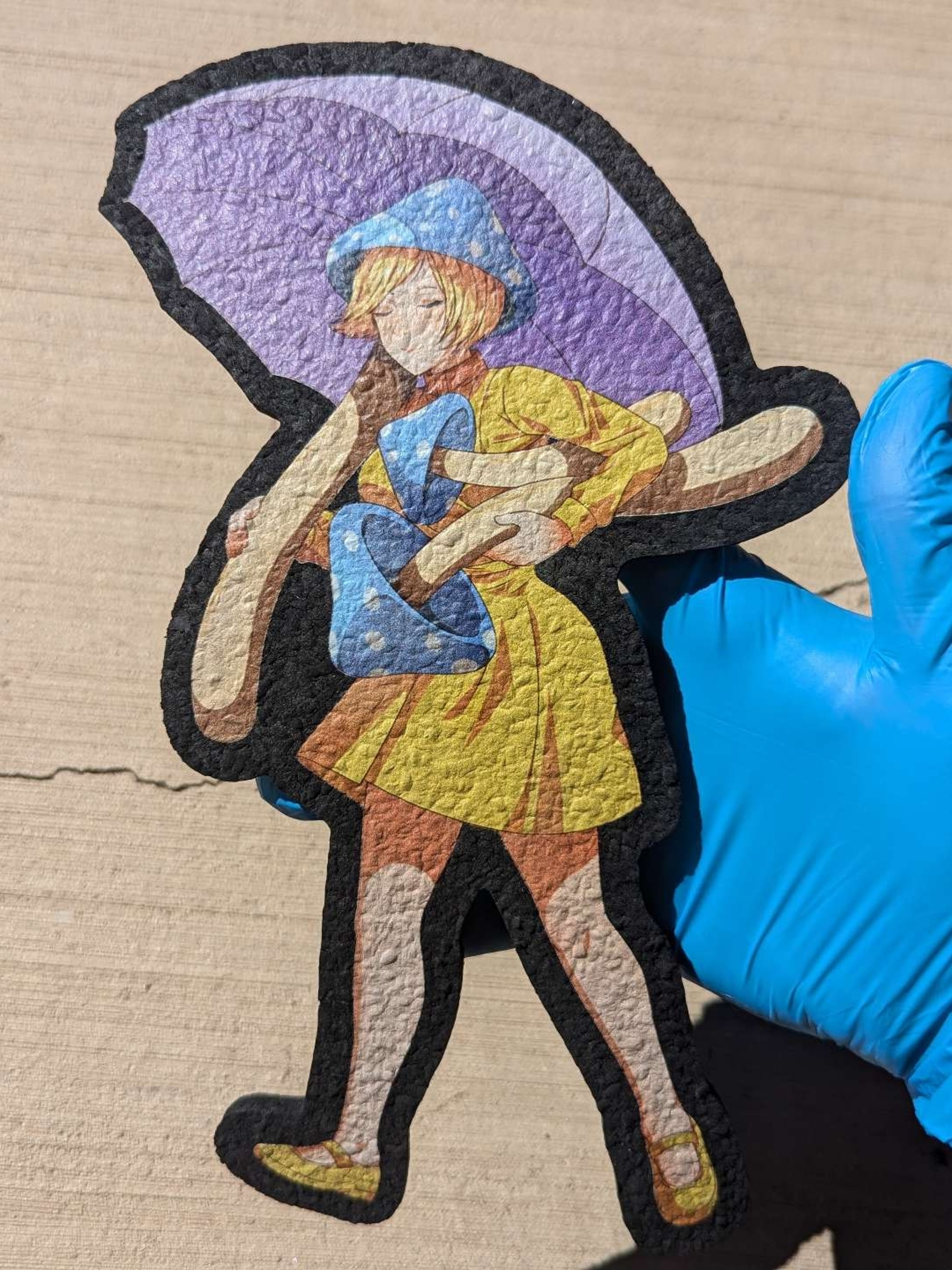 Preview pic of Slinger x moodmats “Anime Shroom Girl” dab mat