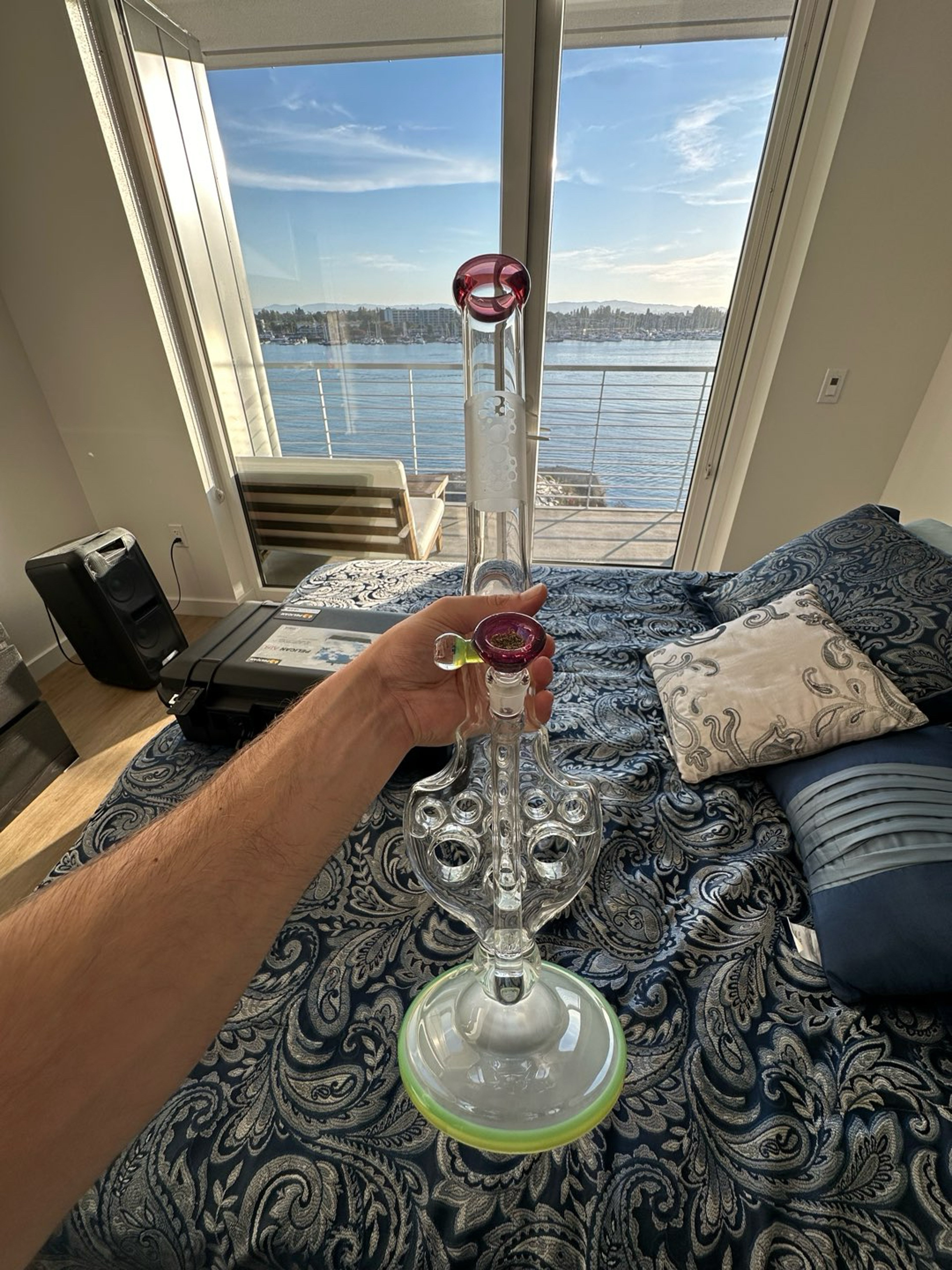 Preview pic of *PRICE DROP* Swiss Perc 8/100 Series 2023 Key Lime and Gold Amethyst over Glopal