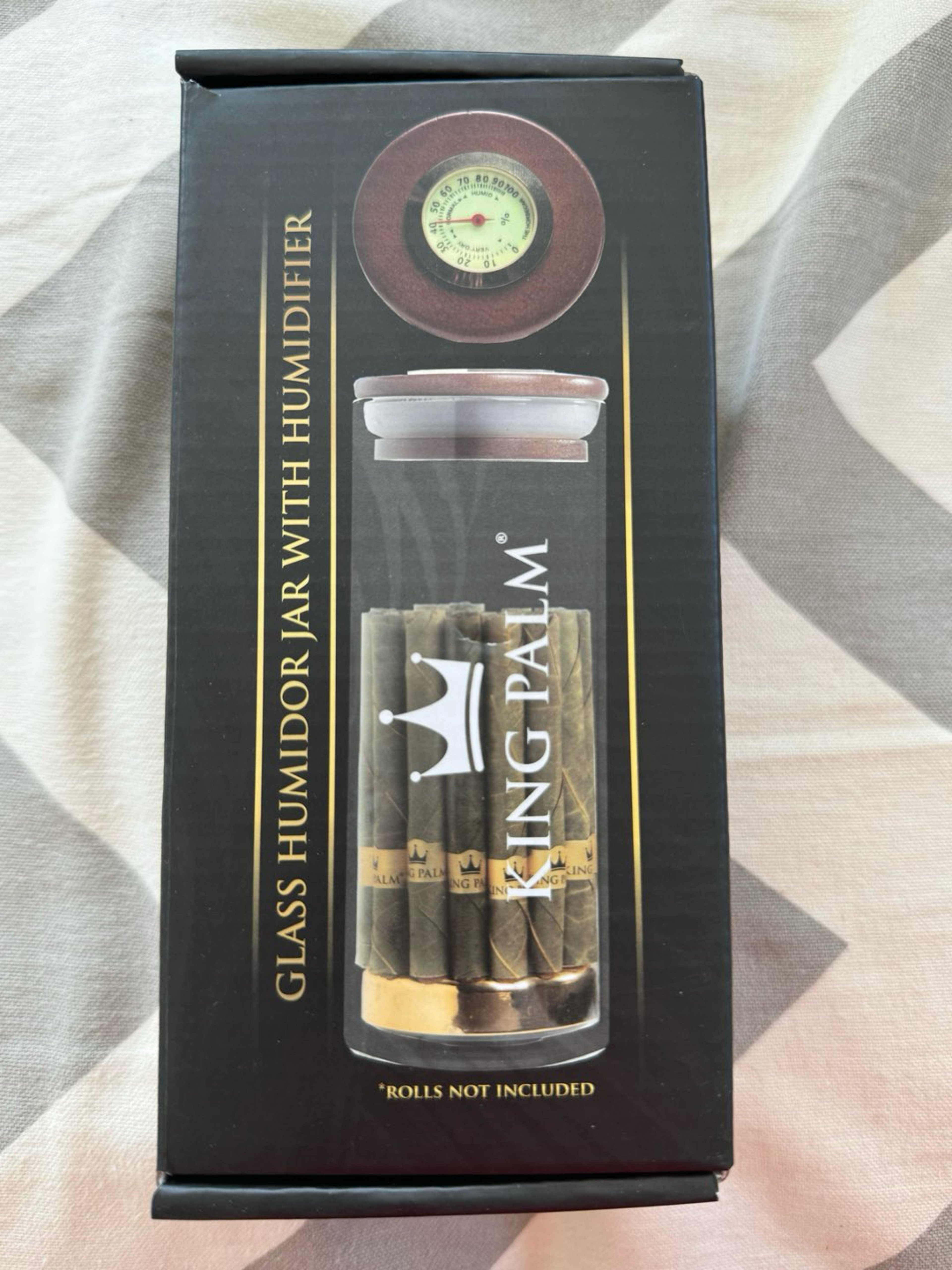 Preview pic of 🔥Cigar humidor Travel Jar With Humidity Guage  UV Reactive Gauge