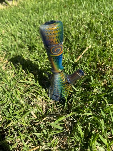 Preview pic of Sandspirit glass bubble trap w/ rainbow wig wag rig