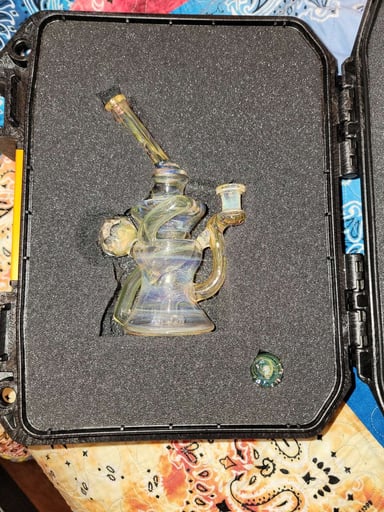 Preview pic of Dirge Glassworks itsawaterpipe Collab Fumed Recycler