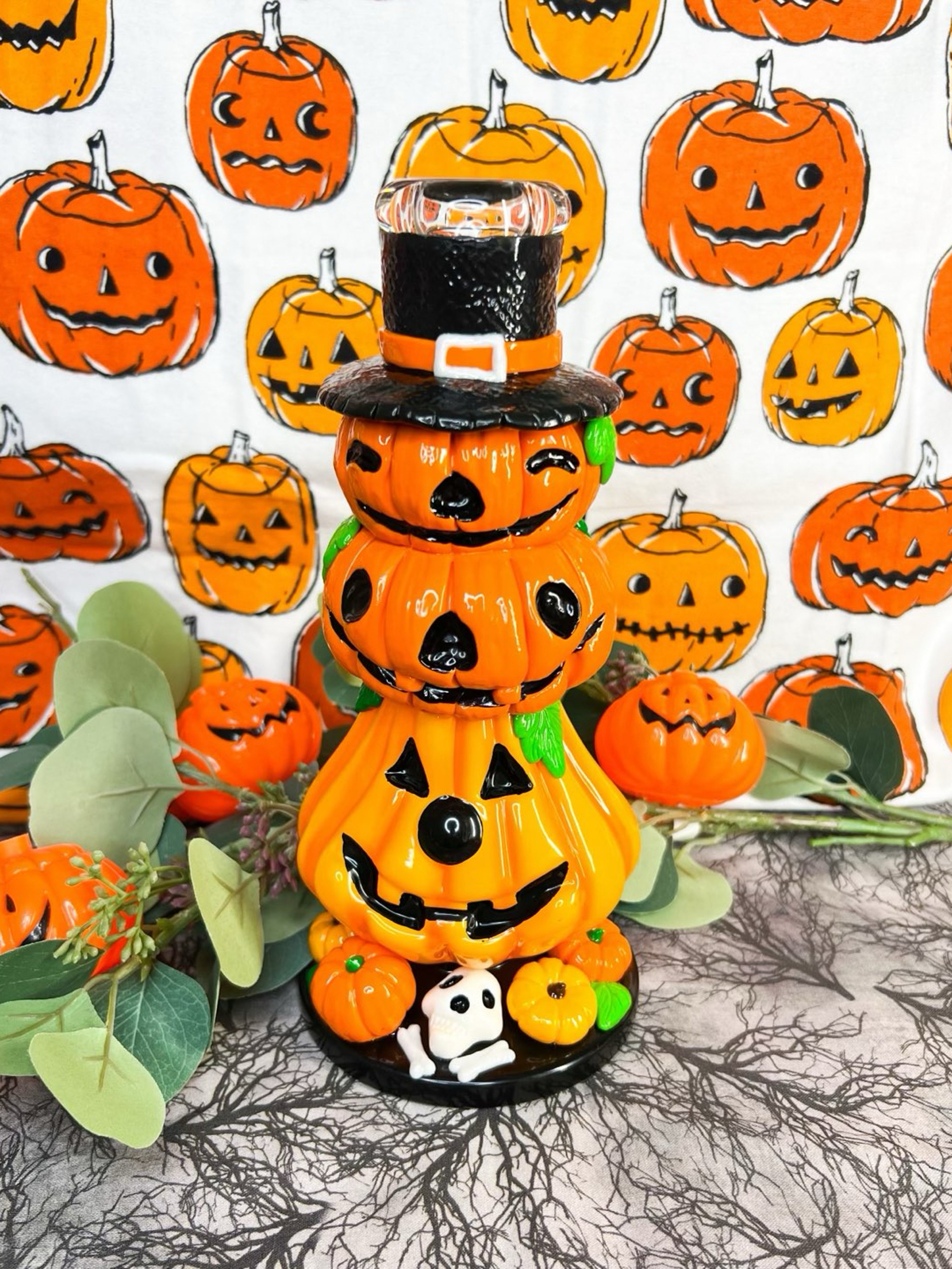 Preview pic of Pumpkin Stack 10 Inch Beaker Bong