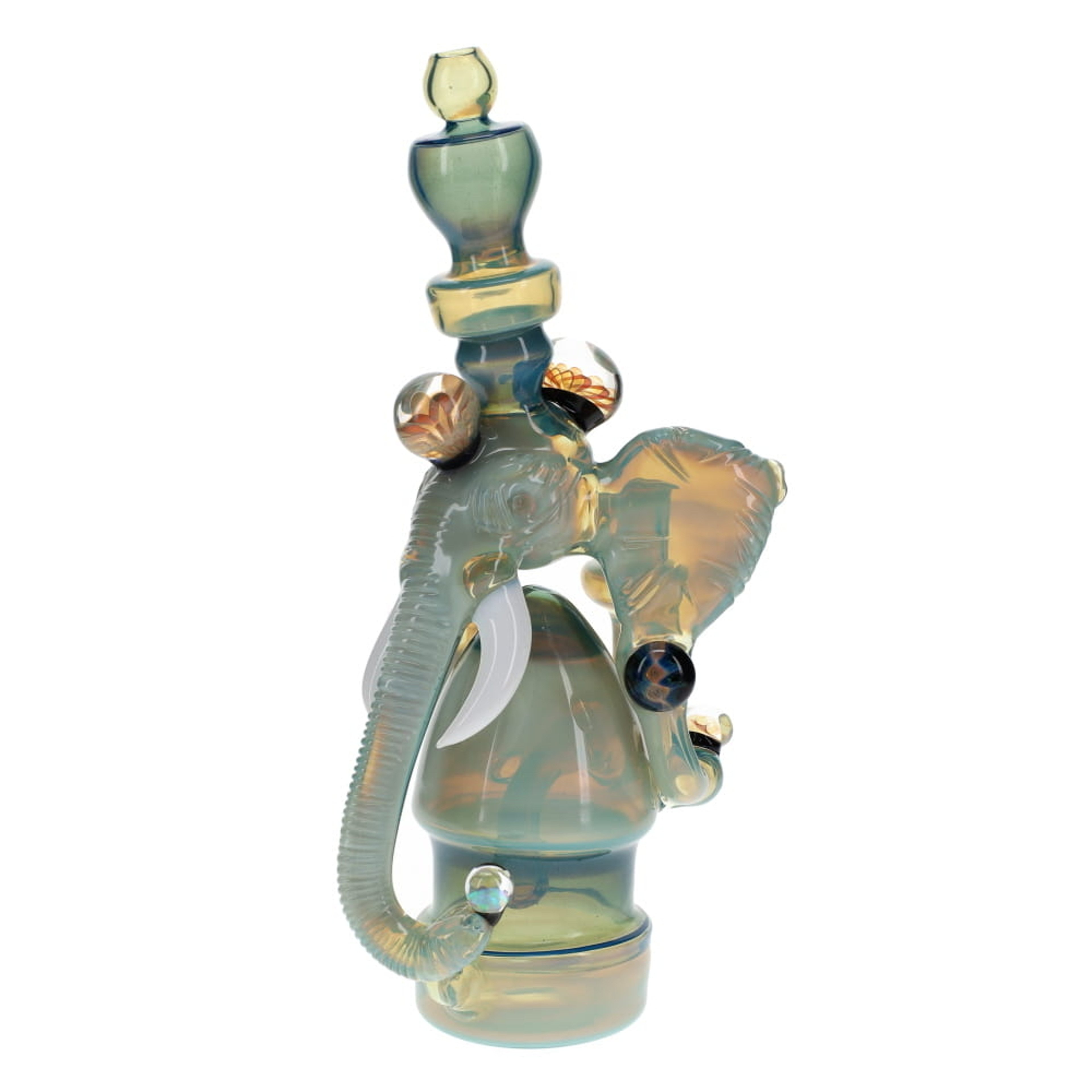 Preview pic of Jahnny Rise Glass Blue & Purple CFL Elephant Recycler