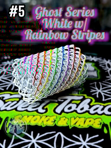 Preview pic of Mamba Guardzz - Heat Cage #5 - Blazer GT8000 Guard (Ghost Series White w/ Rainbow Stripes)