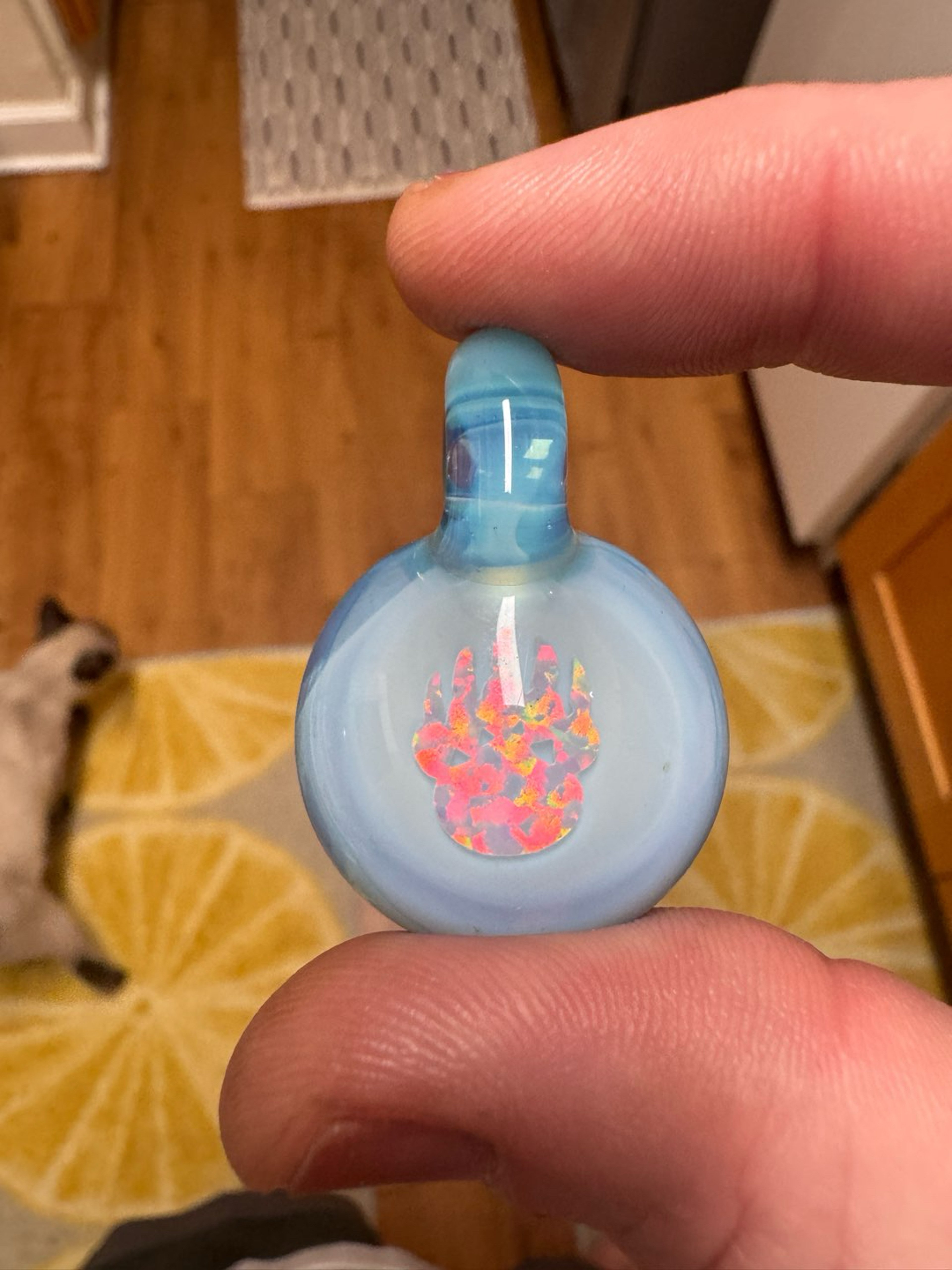 Preview pic of Bear Mountain Studios Bear Paw Opal Pendant Marina