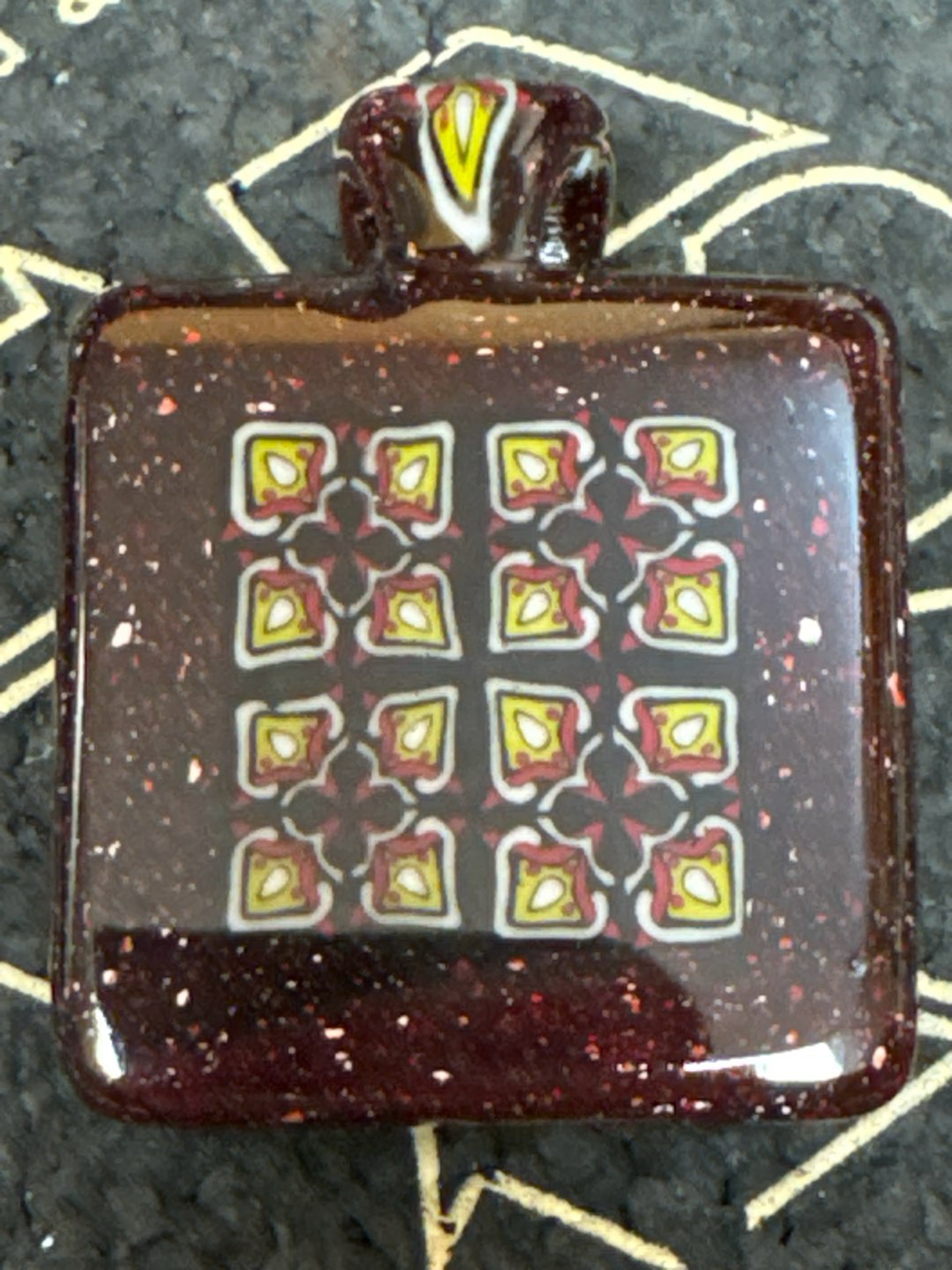 Preview pic of Nate Middleton Millie Tile Pendant UV reactive