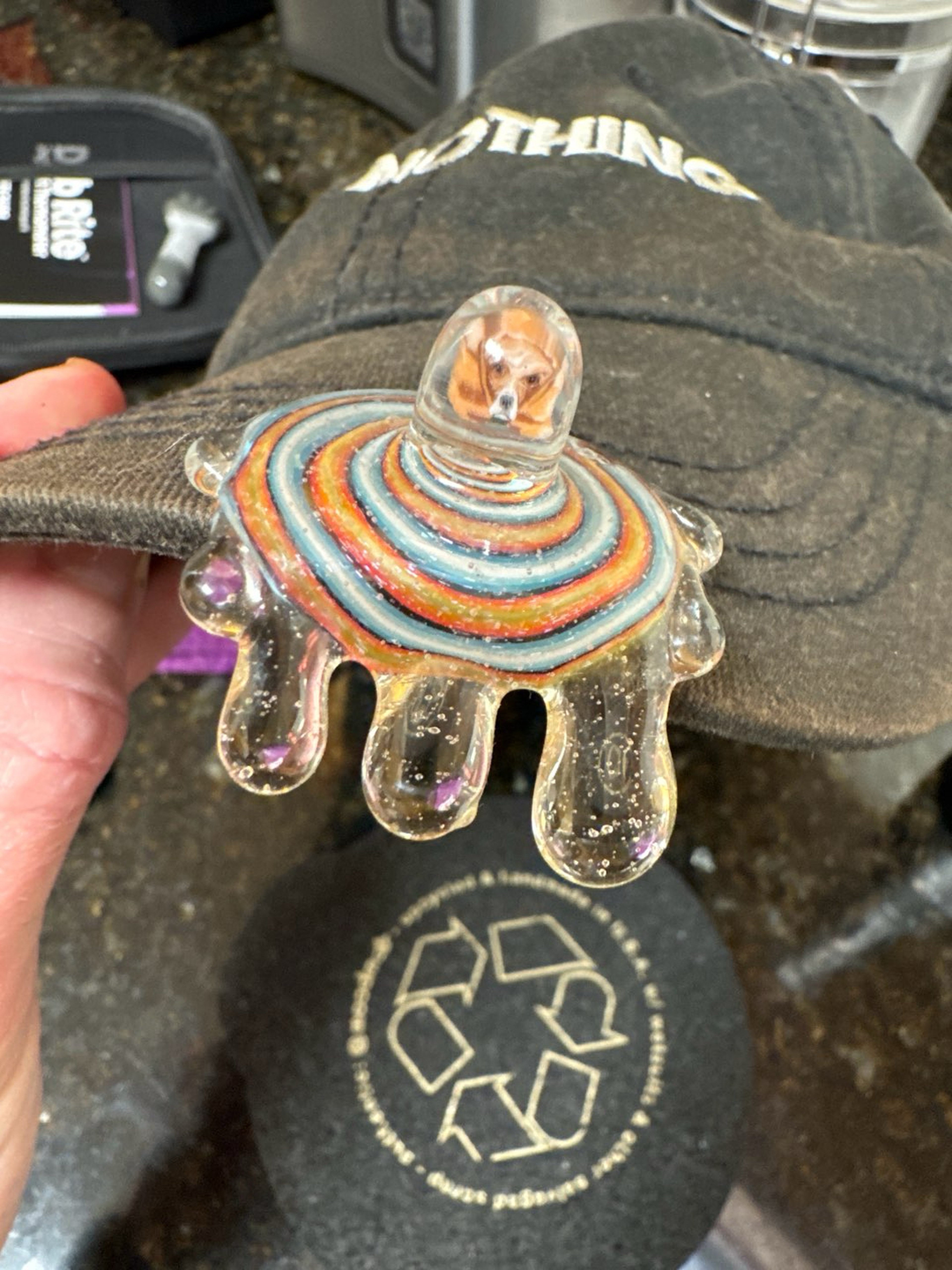 Preview pic of Obe Glass x Slick Rick Glass UV Millie Hat Pin