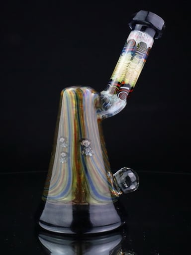 Preview pic of Chunk Glass X Cowboy Glass X McDaniel Glass Rainbow Swirl Millie Bubbler