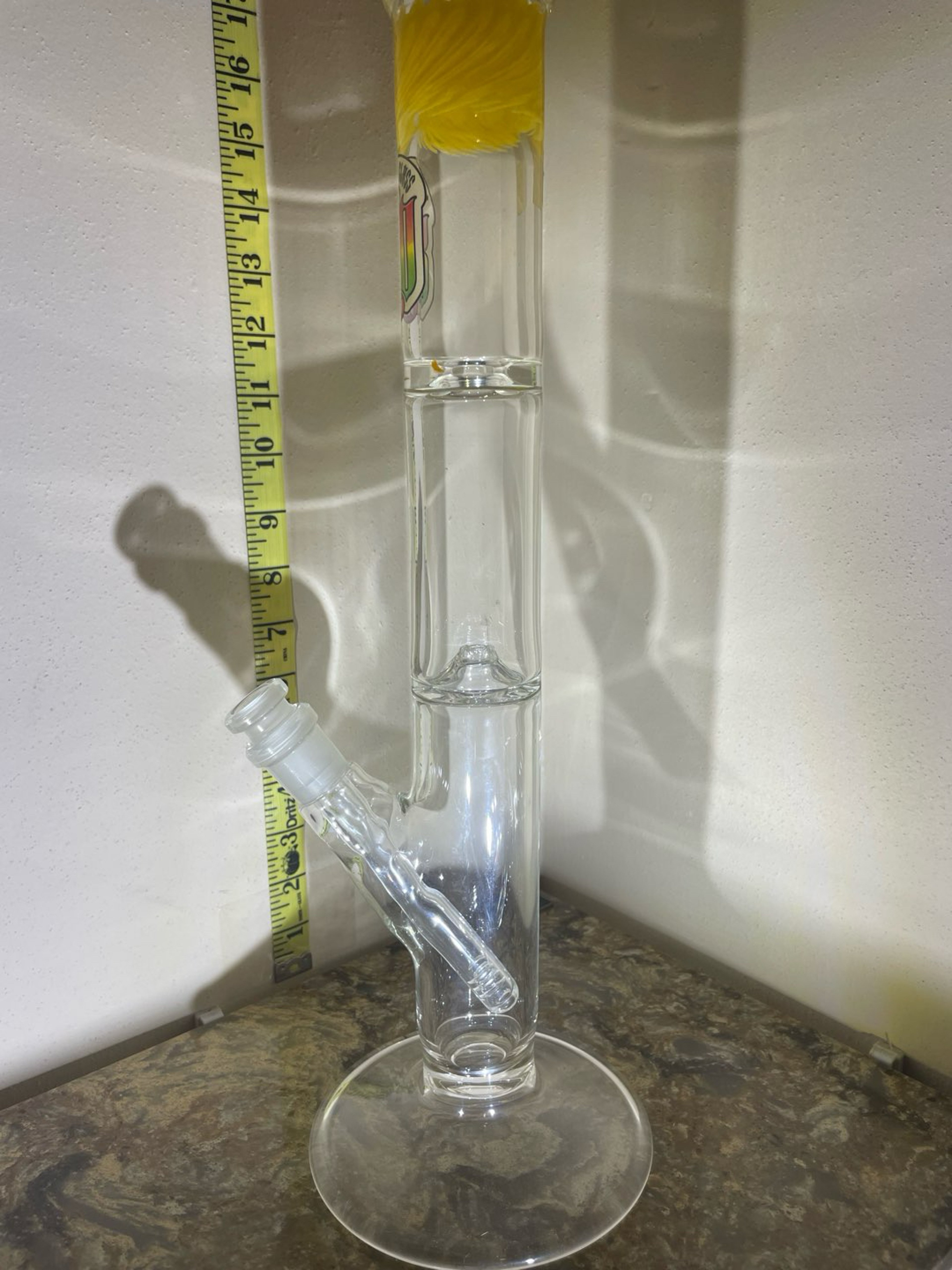 Preview pic of Blue dot glass 16” straight tube