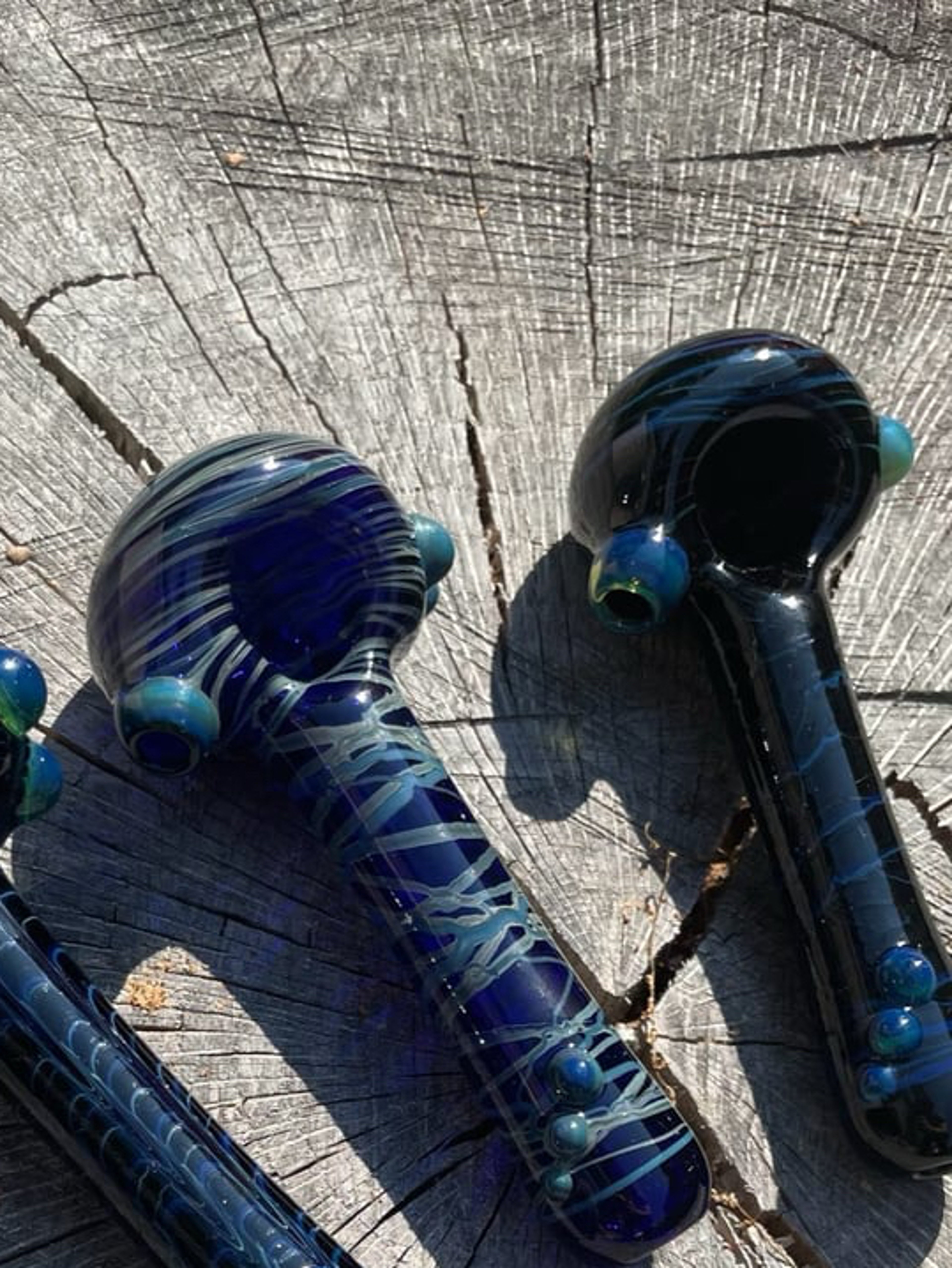 Preview pic of Handblown Blue Pipes