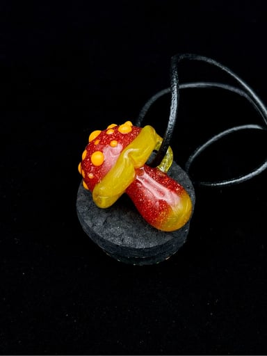 Preview pic of Mushroom Pendant #1 w/ Side Bail by GlassManCometh
