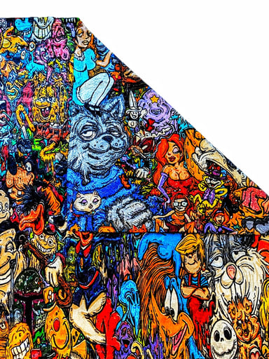 Preview pic of Vincent Gordon "Cartoon Gumbo" Blanket - Double Sided (Vertical & Horizontal)