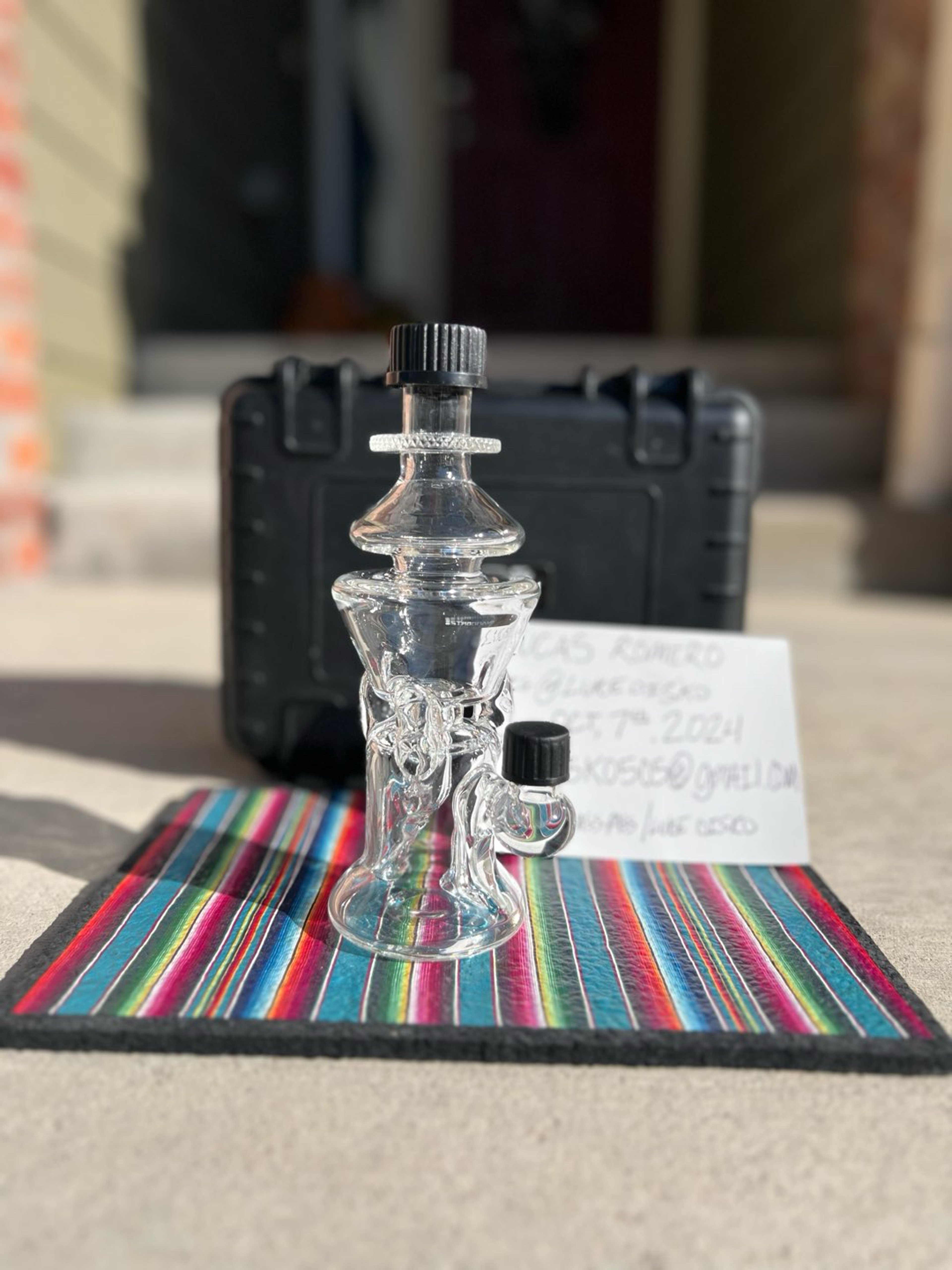 Nameless glass 10mm Travel Blooper Rig w/ str8 hard case image 0