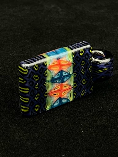 Preview pic of 2023 Millie Murrine Tile Pendant w/ Murrine Hoop by Jeff Heathbar
