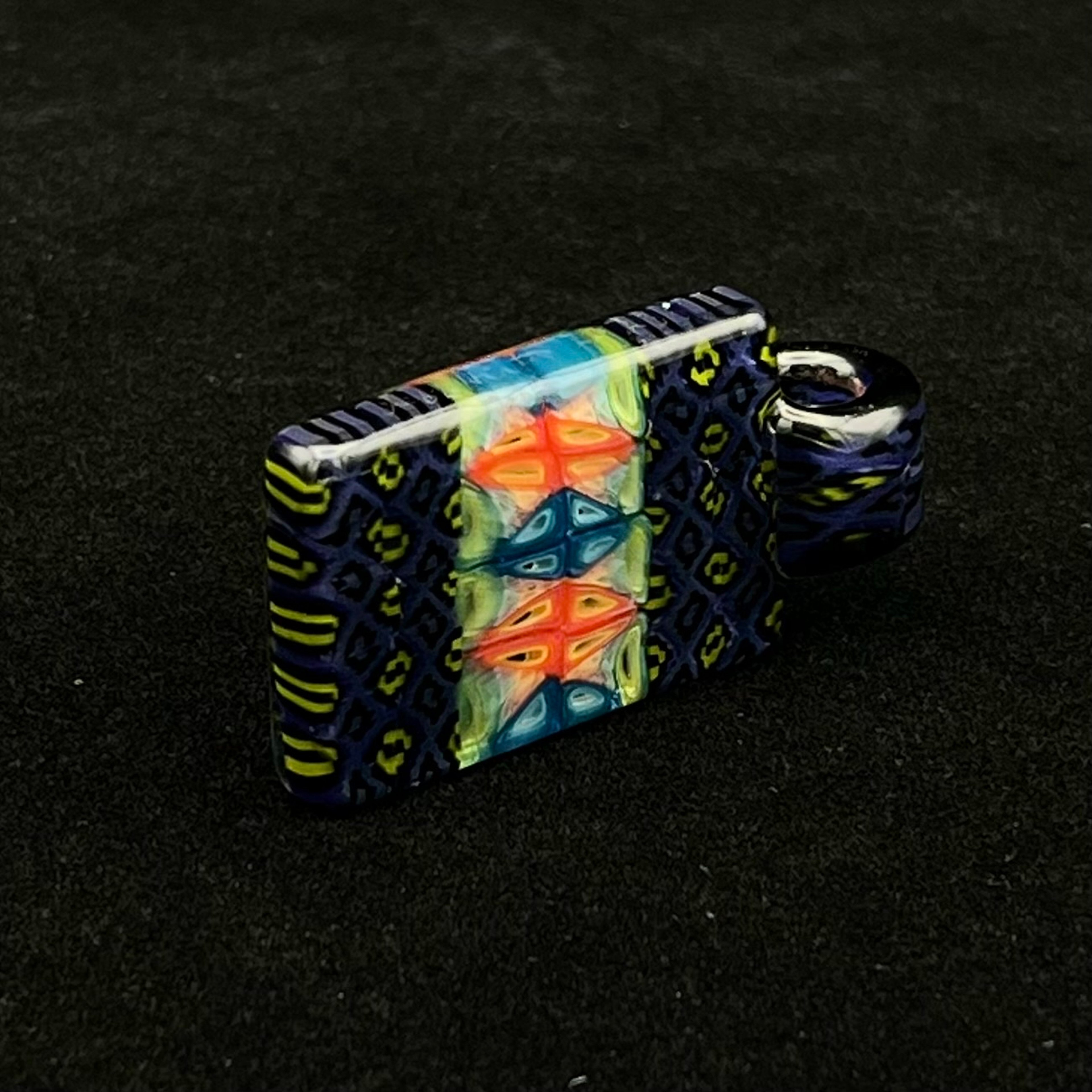 Preview pic of 2023 Millie Murrine Tile Pendant w/ Murrine Hoop by Jeff Heathbar