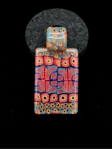 Preview pic of 2023 Millie Murrine Tile Pendant w/ Murrine Hoop by Jeff Heathbar