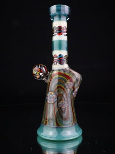 Preview pic of Chunk Glass X Cowboy Glass X McDaniel Glass Rainbow Swirl Millie Bubbler