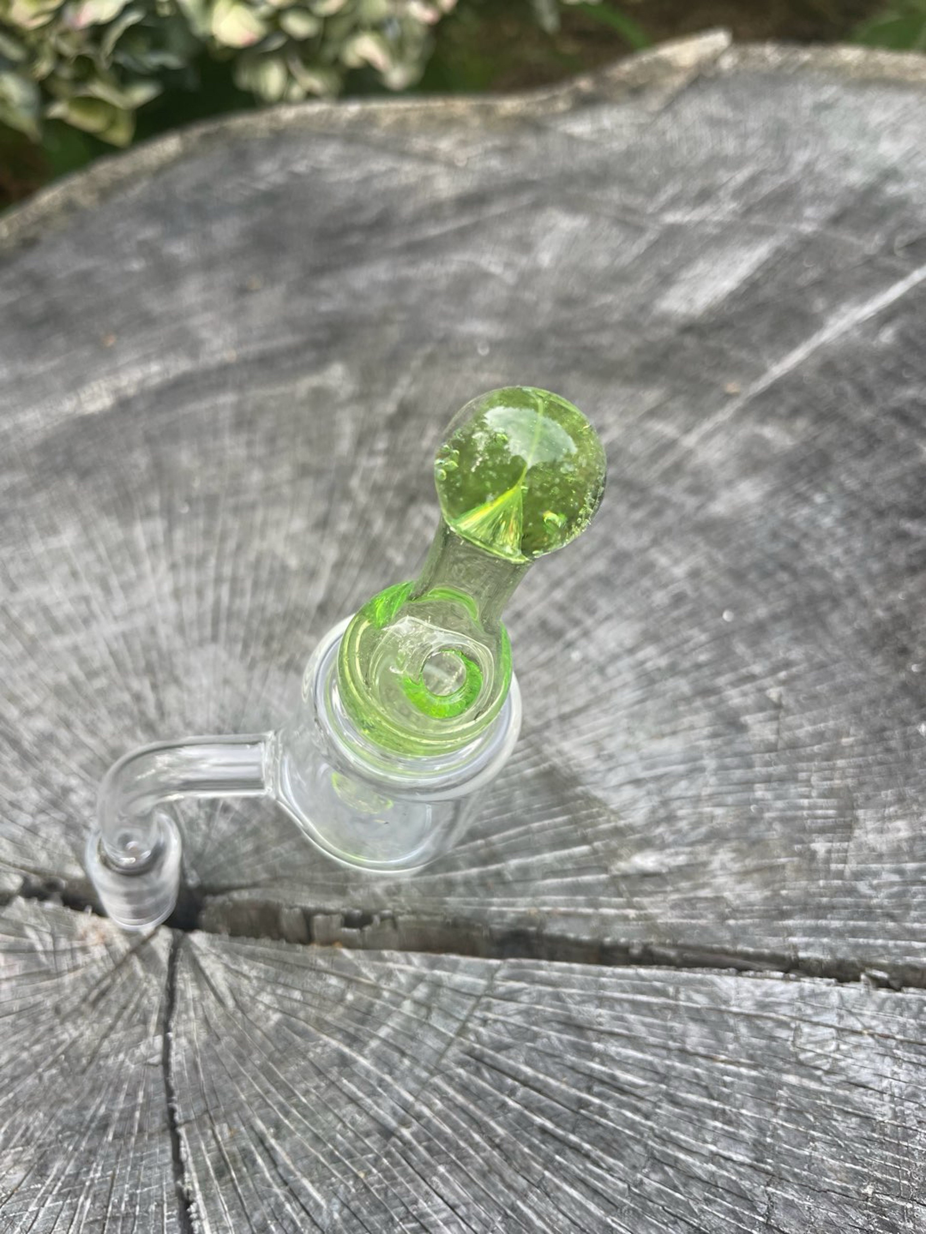 Preview pic of Ooze Green Handblown Bubble Cap