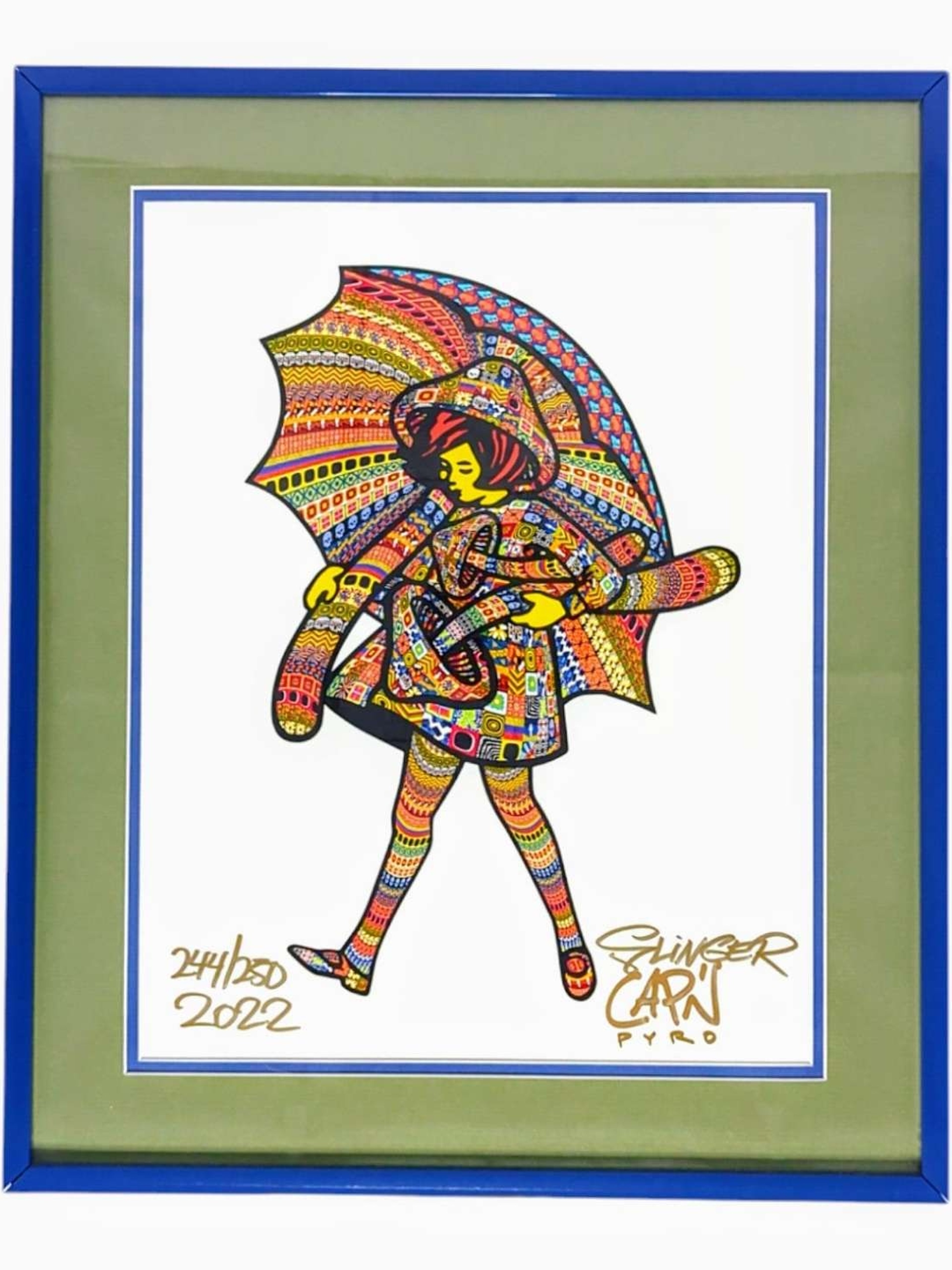 Preview pic of Slinger x Crunklestein x Pyroscopic "Capn Crunk Girl" Print - Custom Framed