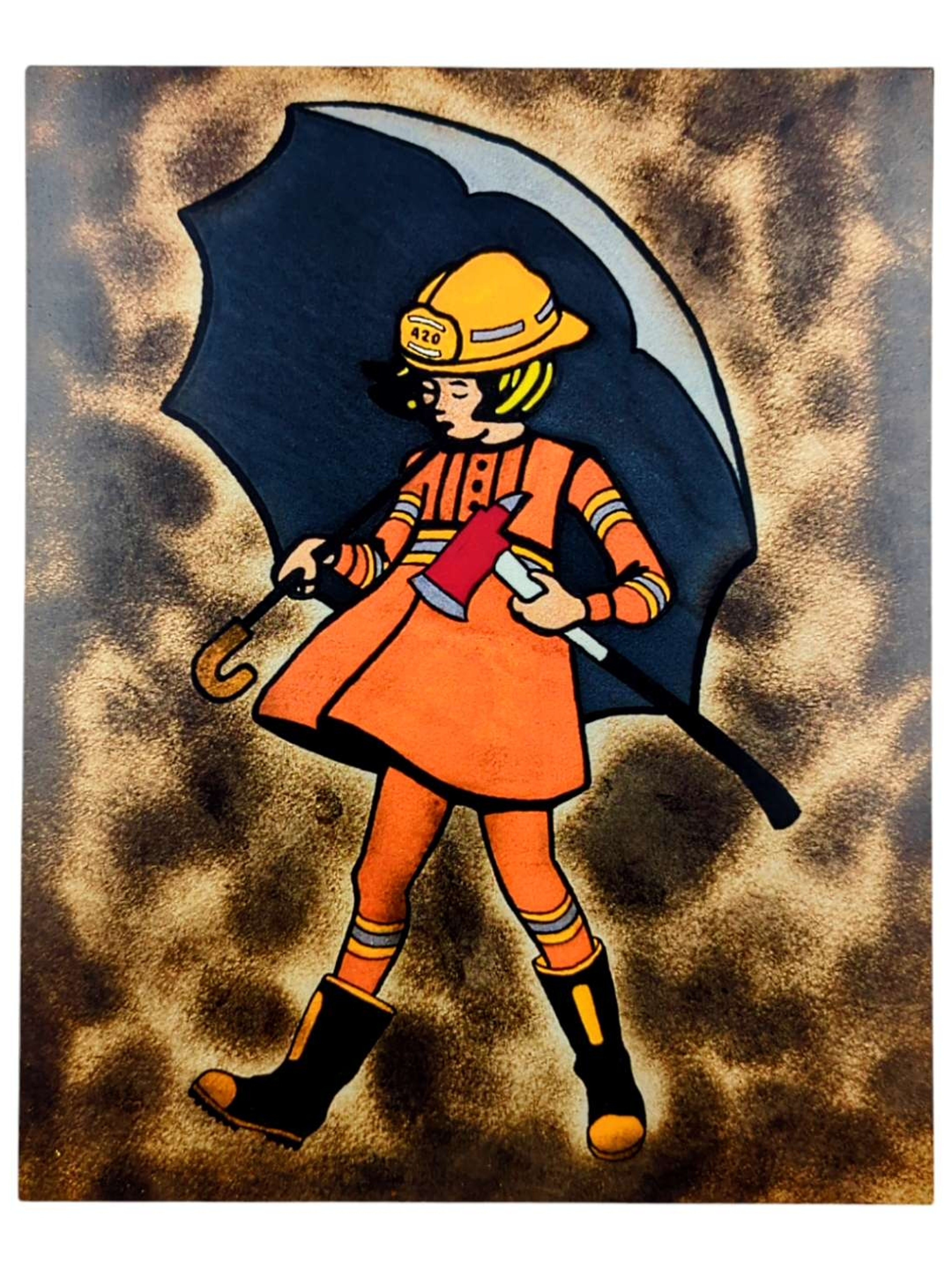 Preview pic of Slinger "Firefighter Assault Girl" Print