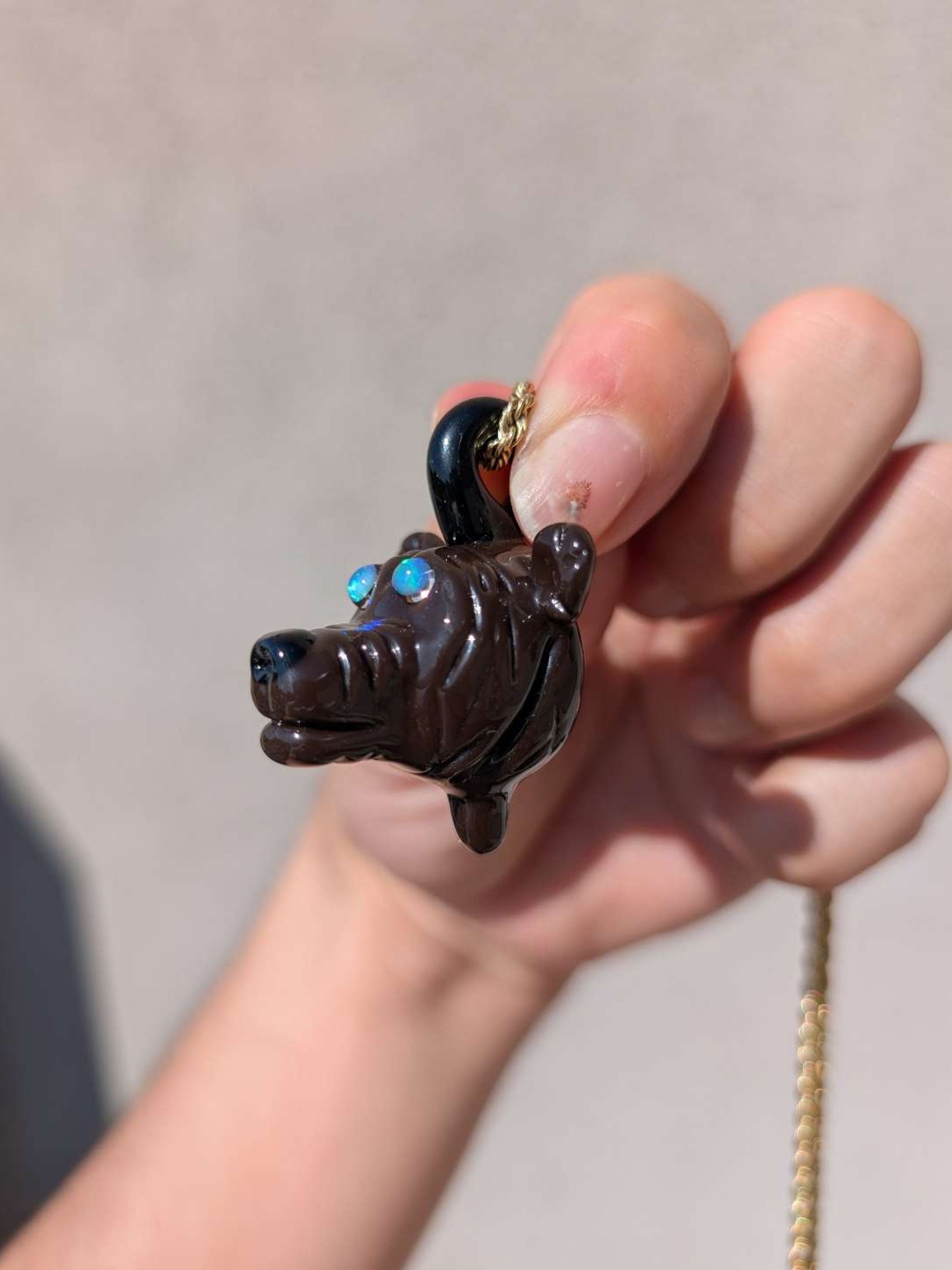Preview pic of Opal eye bear head pendant