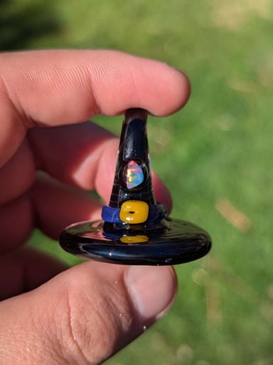 Preview pic of Witch hat pendant with an opal accent