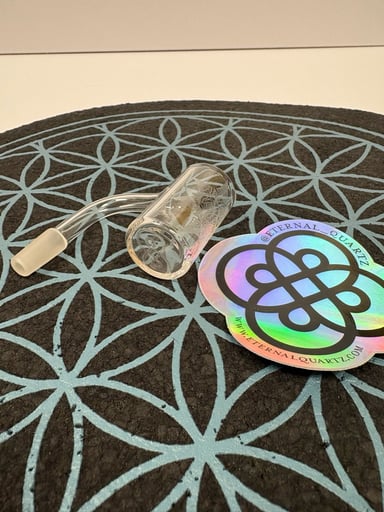 Preview pic of Eternal Quartz banger with sacred geometry design 10mm 90