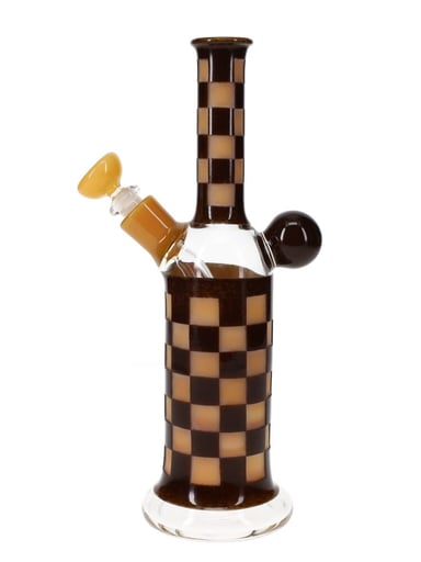 Preview pic of Niko Cray Brown & Tan Sand Blasted Checkered Pattern Tube