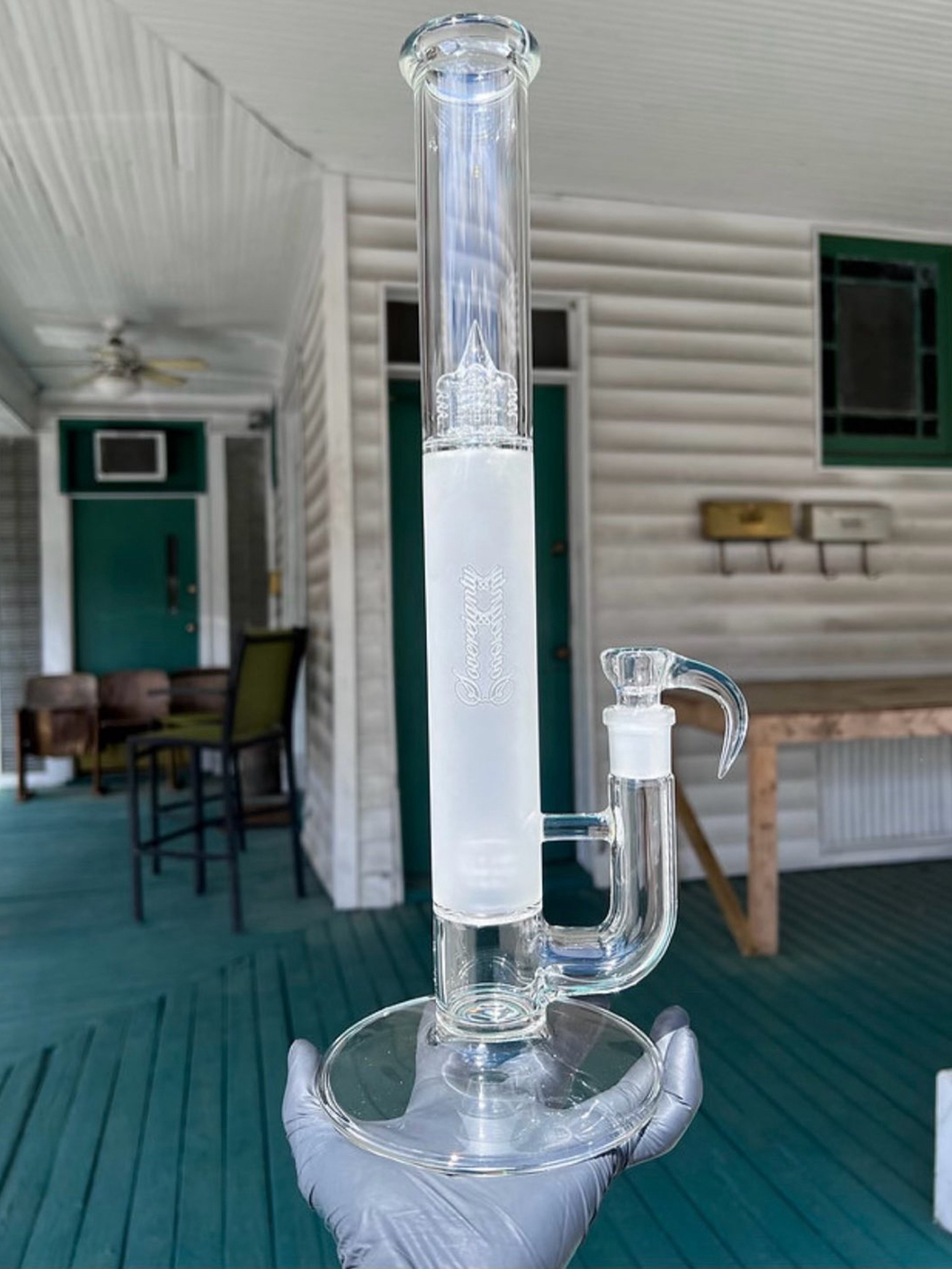 Preview pic of SOLD Sovereignty 44x4 Grid Cap - clear w/ frost 16” 18mm
