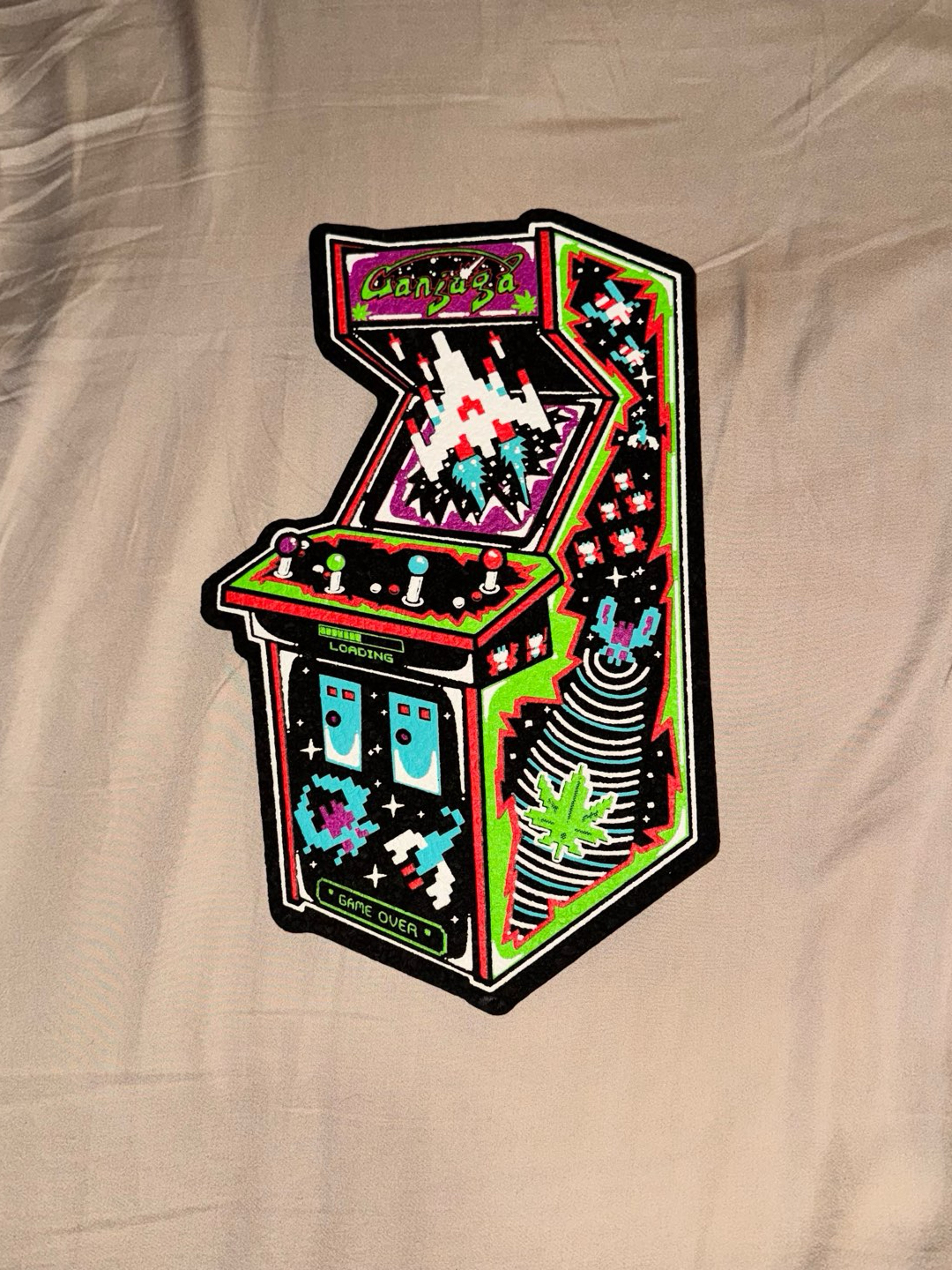 Preview pic of Galaga arcade Moodmat by dark mountain cult full uv glow