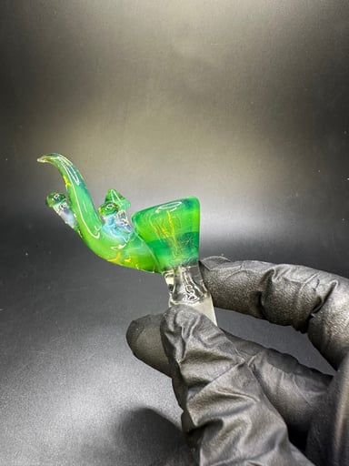 Preview pic of @woj.glass 14mm Wintergreen Opal Mushroom Slide