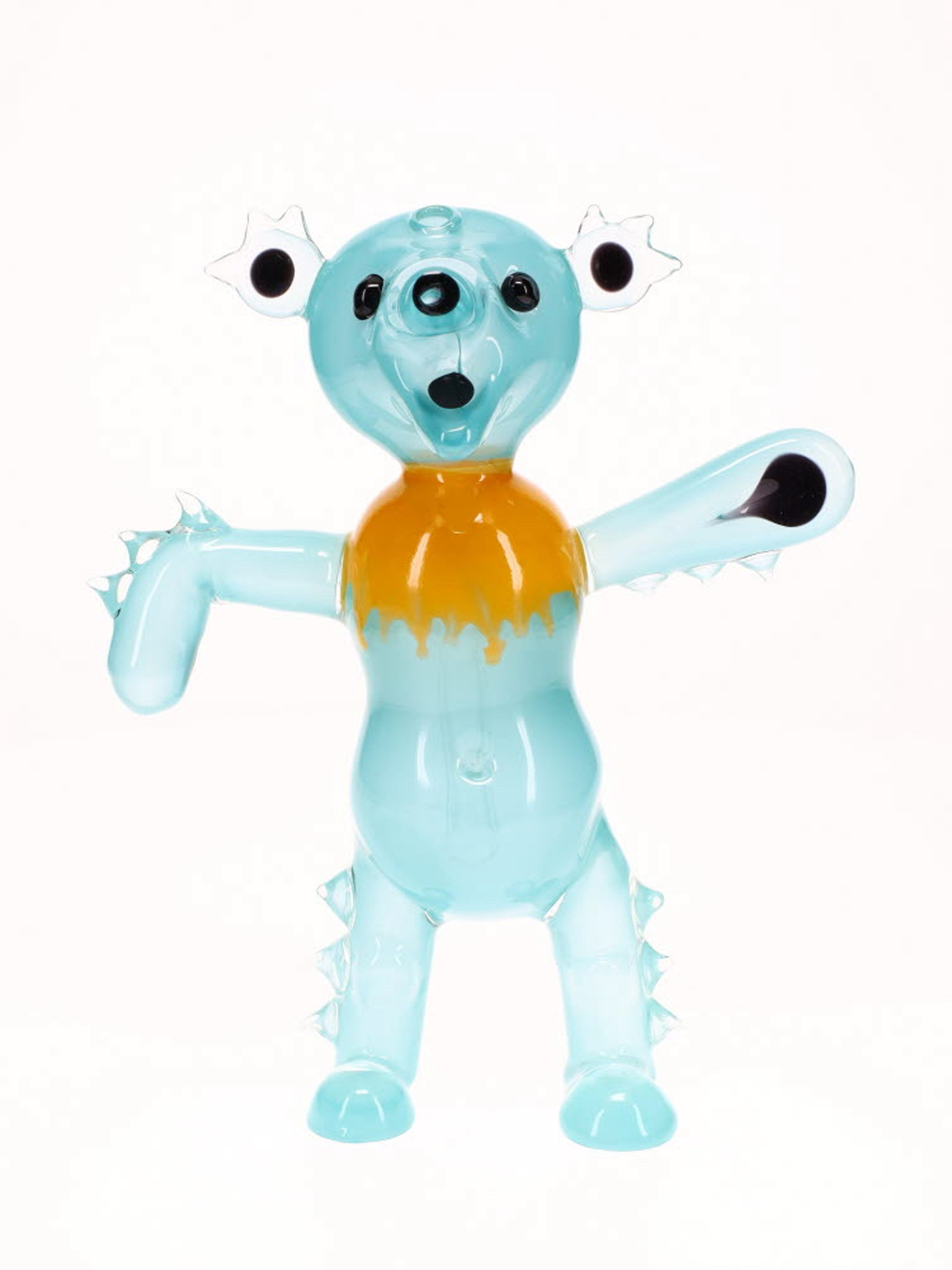 Preview pic of Addison Hanna Glass Blue Dancing Bear