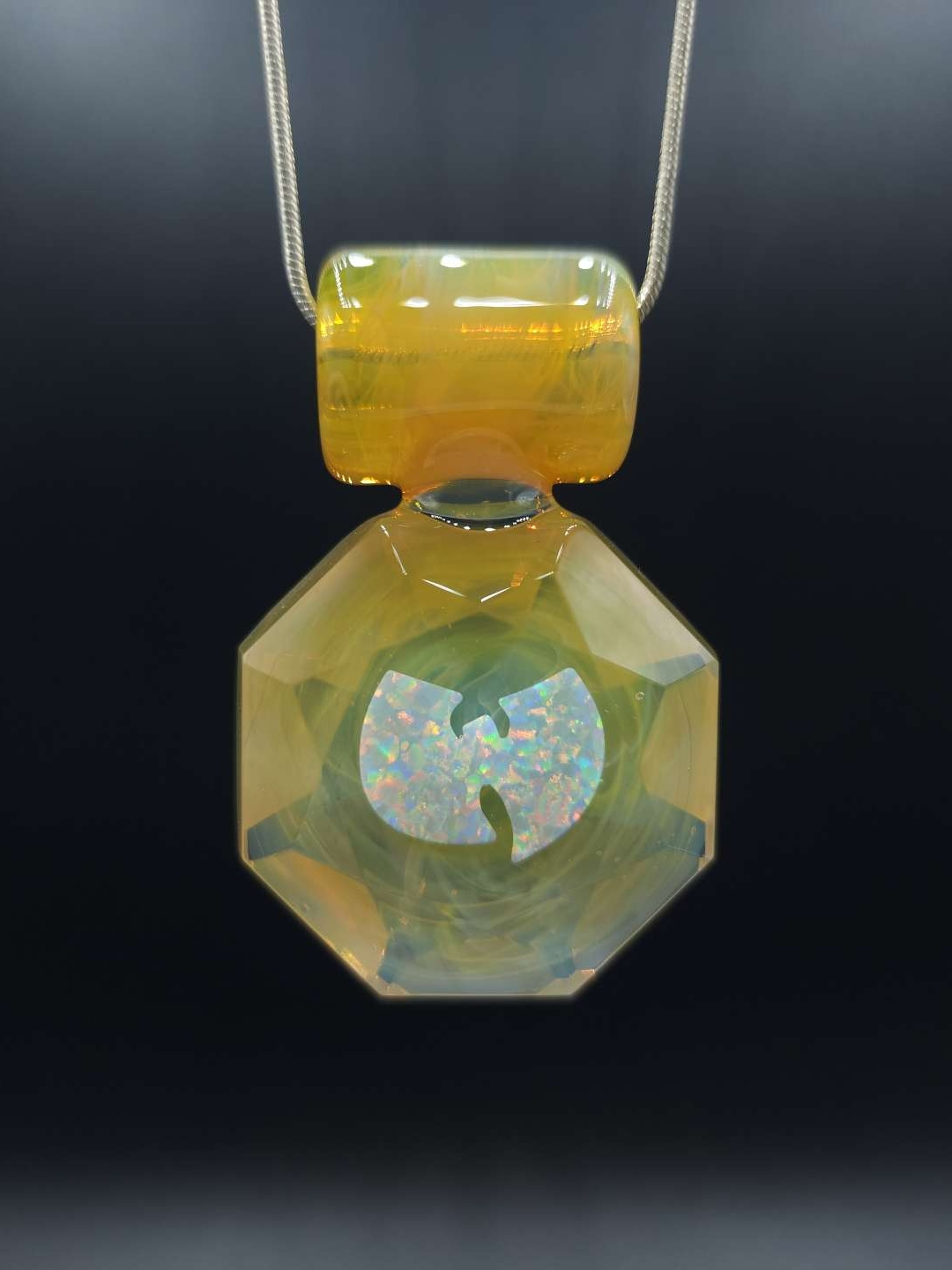 Preview pic of Faceted 12mm Wu-Tang Opal Gem Pendant (NS Yellow)