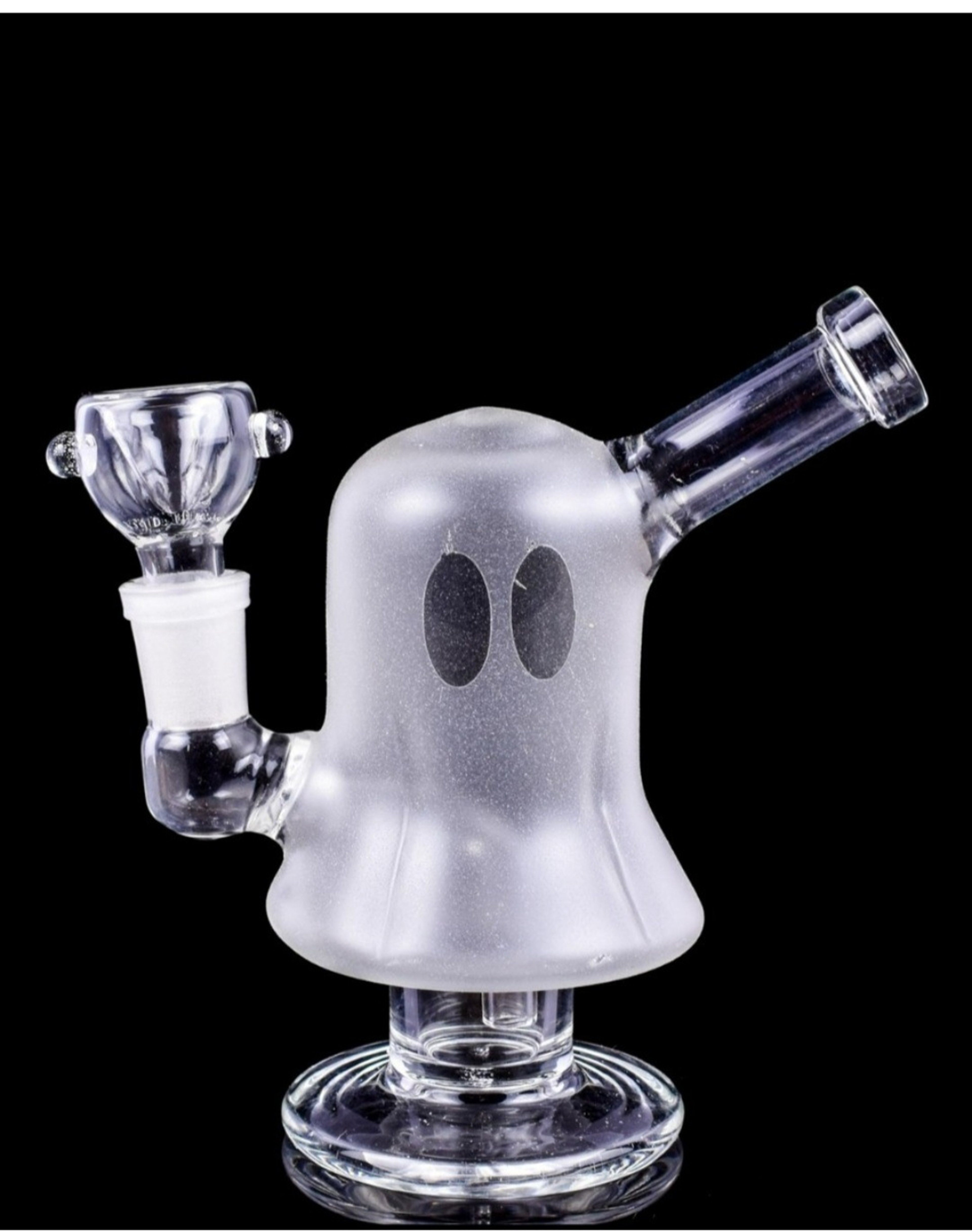 Preview pic of GLOW IN THE DARK FROSTED GLASS GHOST BONG