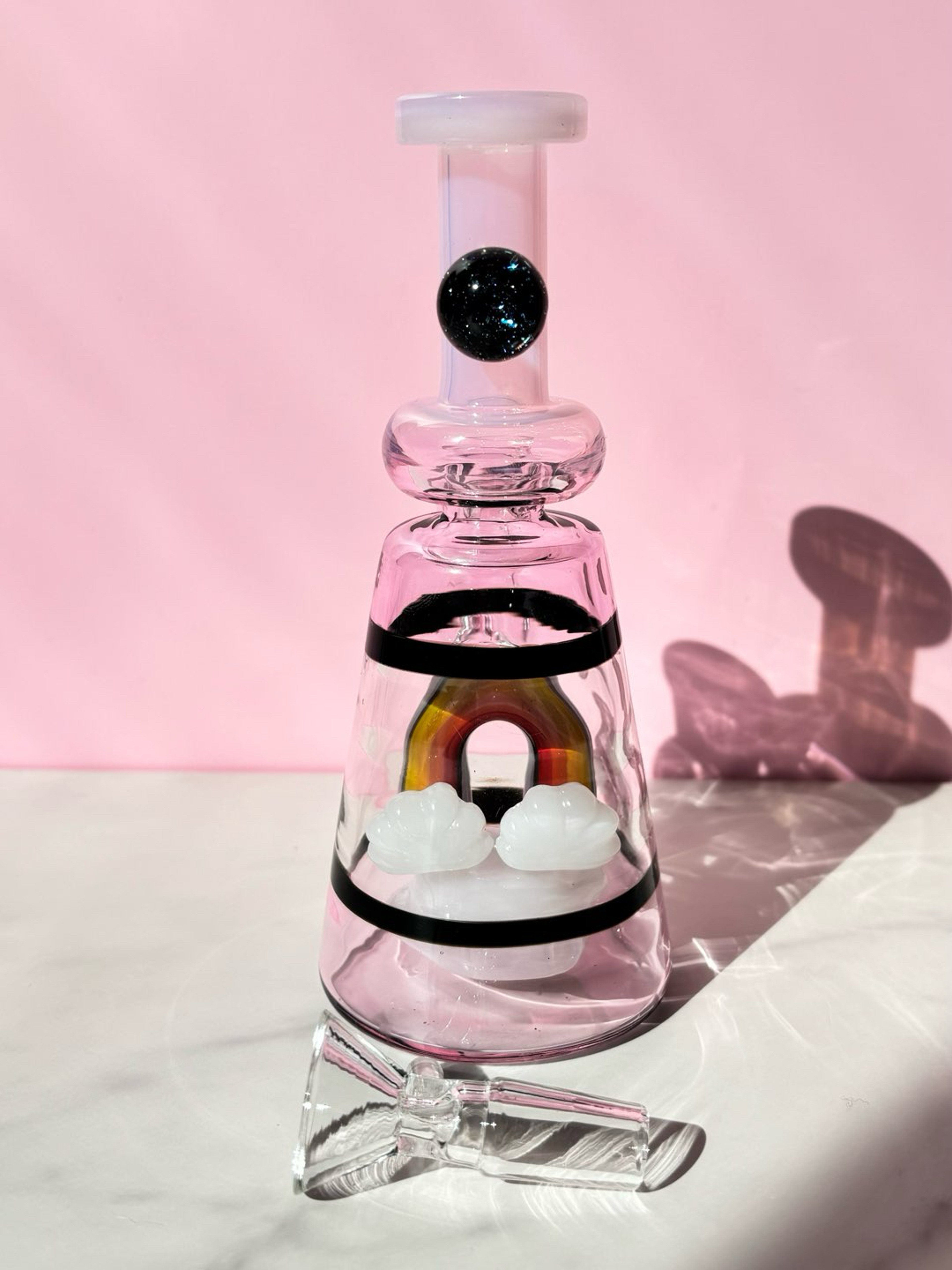 Preview pic of Pink 3D rainbow water pipe