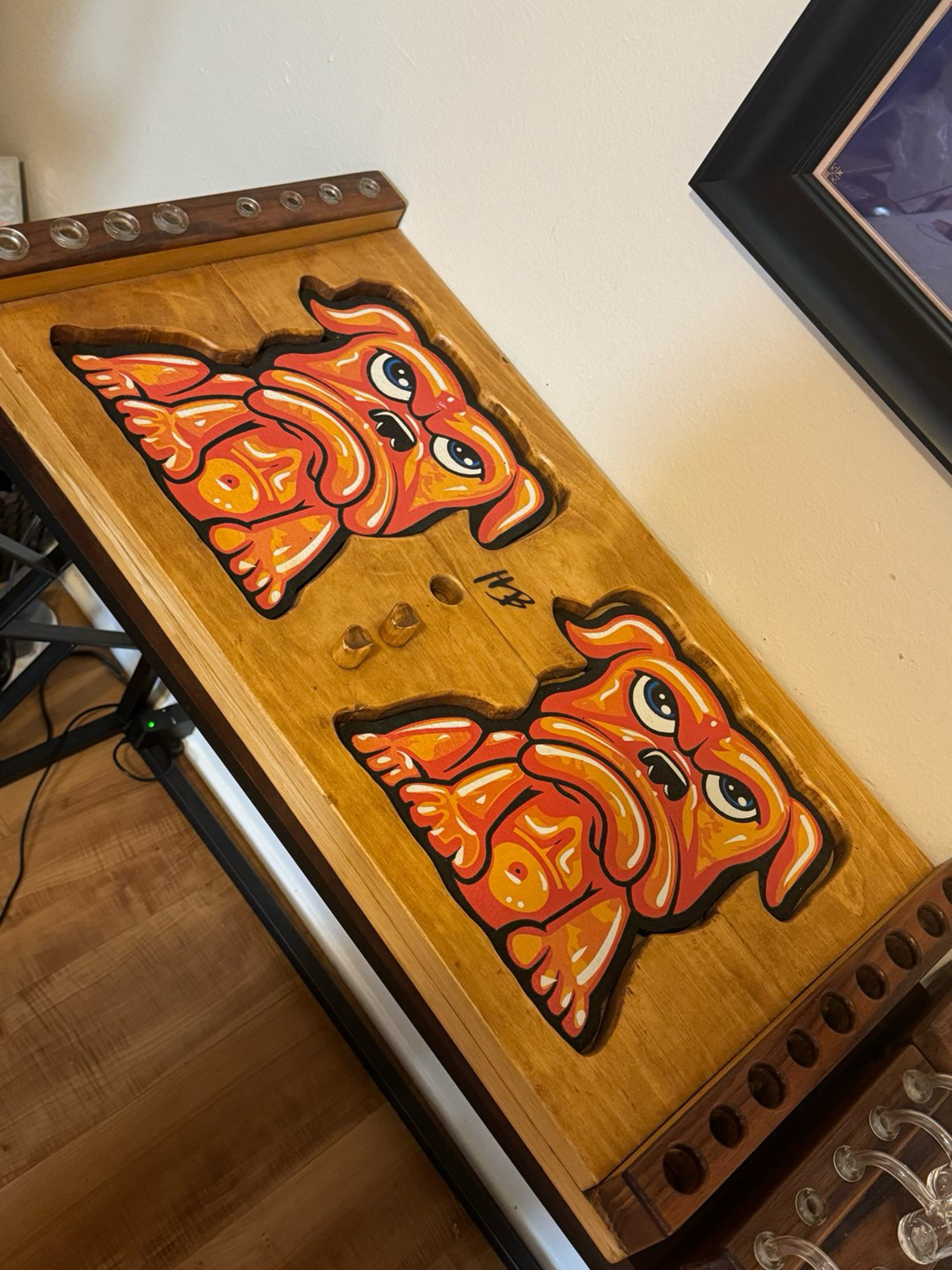 Preview pic of Custom Swanny Glass Double Mat Dab Board