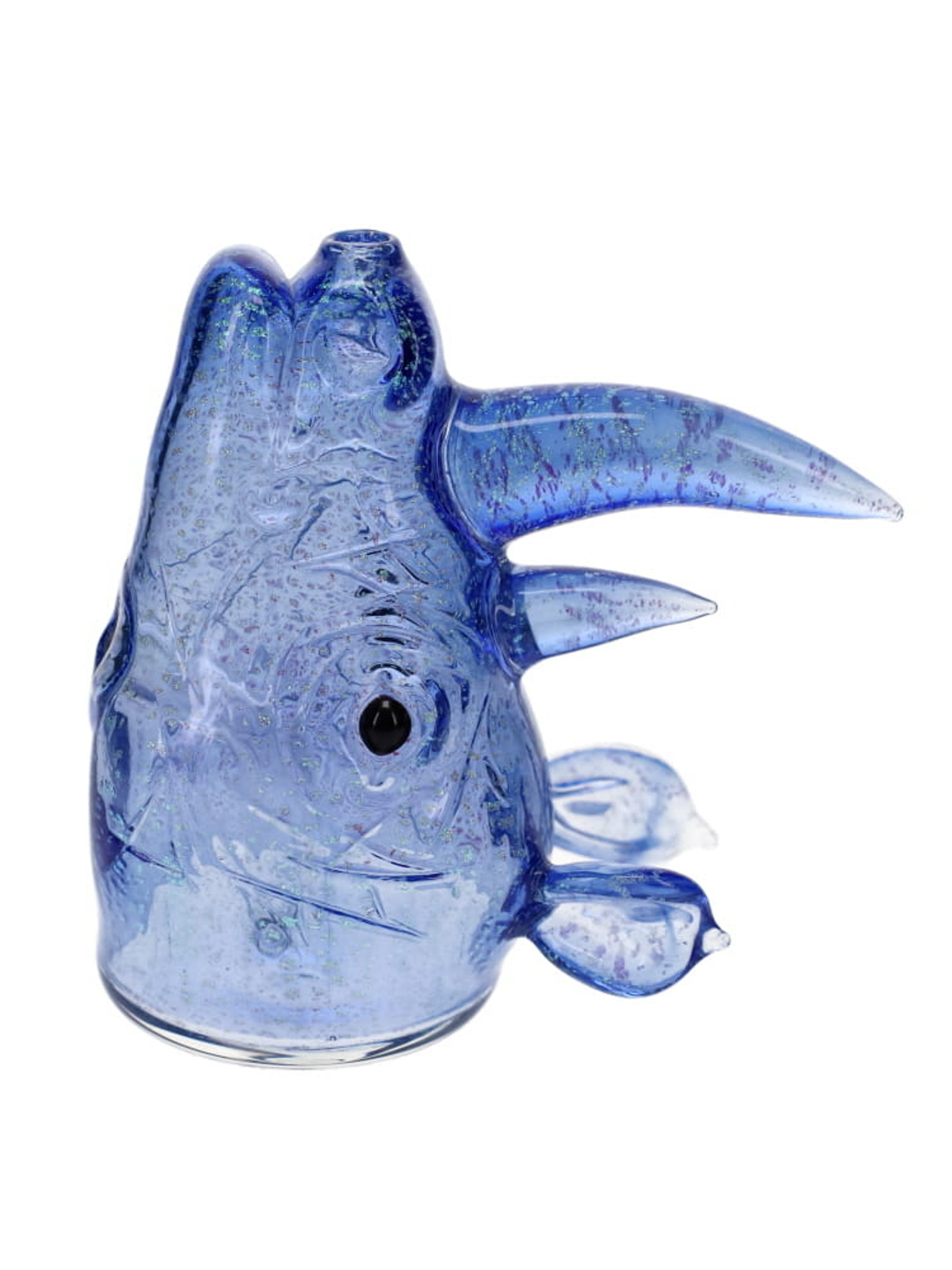Preview pic of Addison Hanna Glass X Hilljack Glass Blue Dichro Rhino Rig Collab